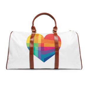 Heart Shape Rainbow Colors Waterproof Travel Bag
