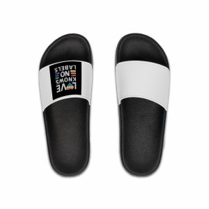 Love Knows No Labels Happy Pride Month Mens Slide Sandals