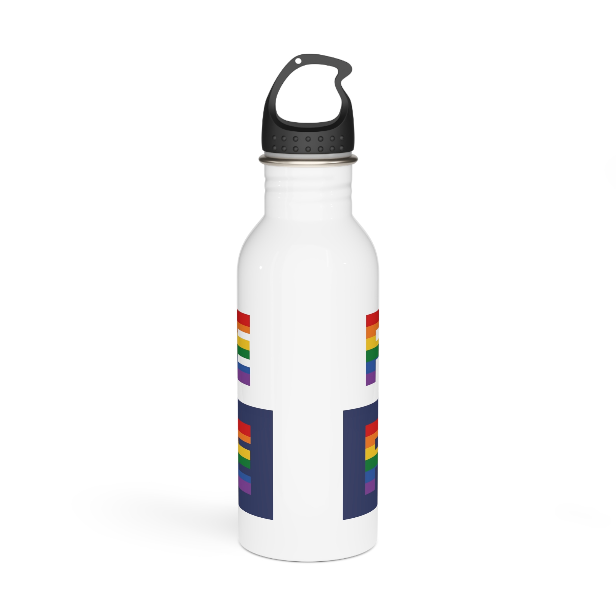 Lgbt Pride Month June Lesbian Gay Bisexual Transgender Lgbtq Flag Rainbow Vector(3) Stainless Steel Water Bottle - Image 3