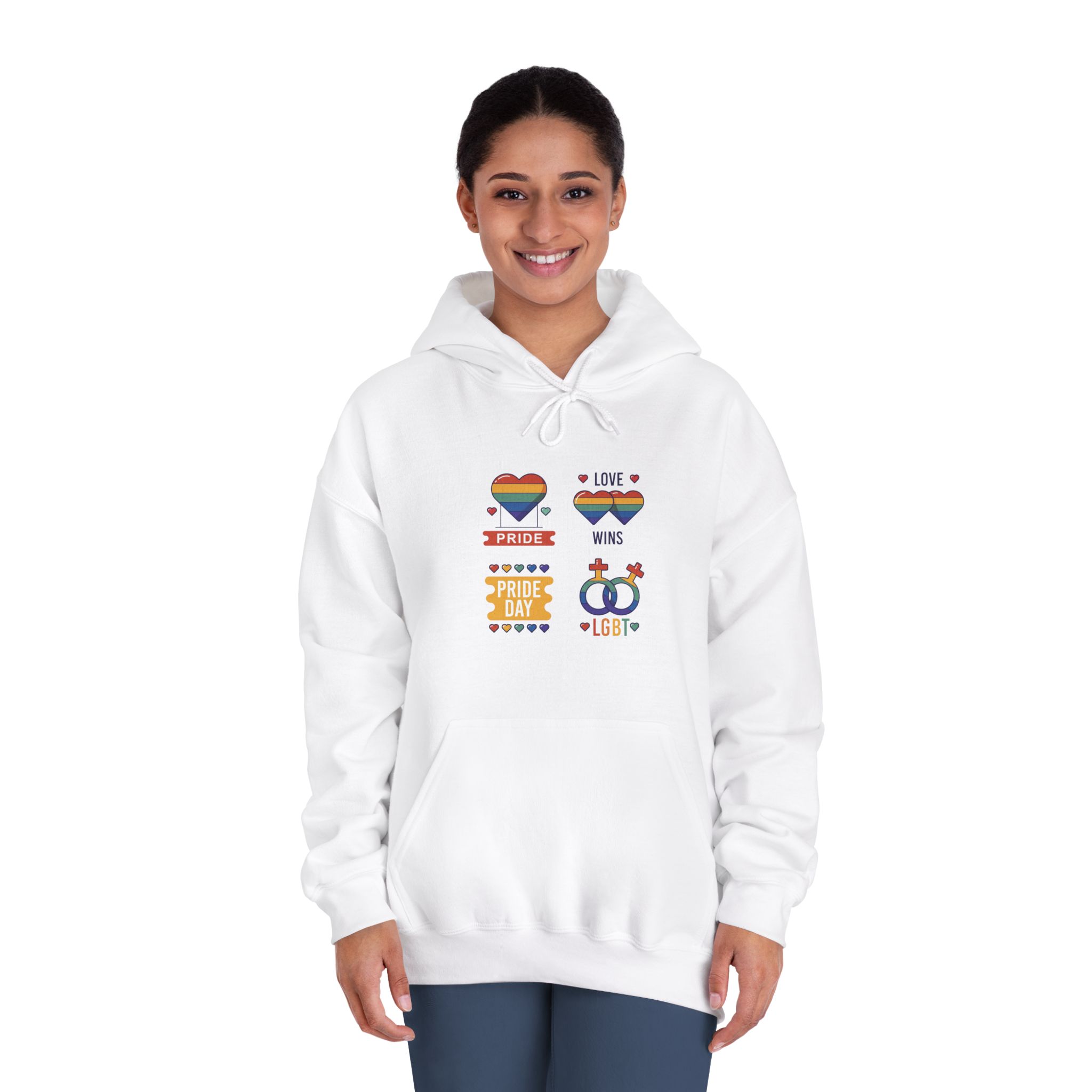 Pride Day Label Collection Concept Unisex Dryblend Hooded Sweatshirt - Image 4