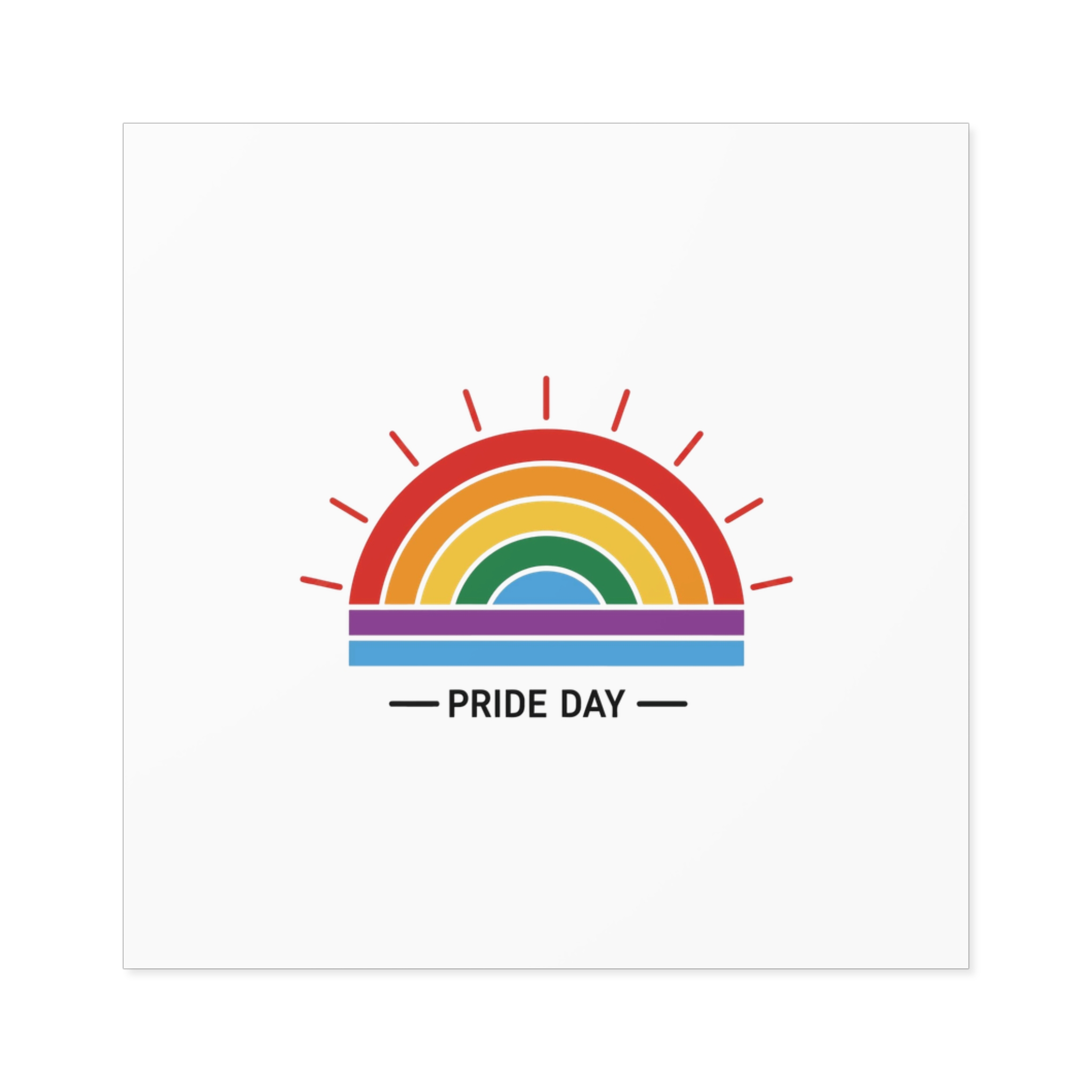 Pride Day Rainbow Flag Icon Vector Illustration Celebrating Lgbtq Community Diversity With Colorful Stripes Radiant Design Laminate Stickers Square - Image 17