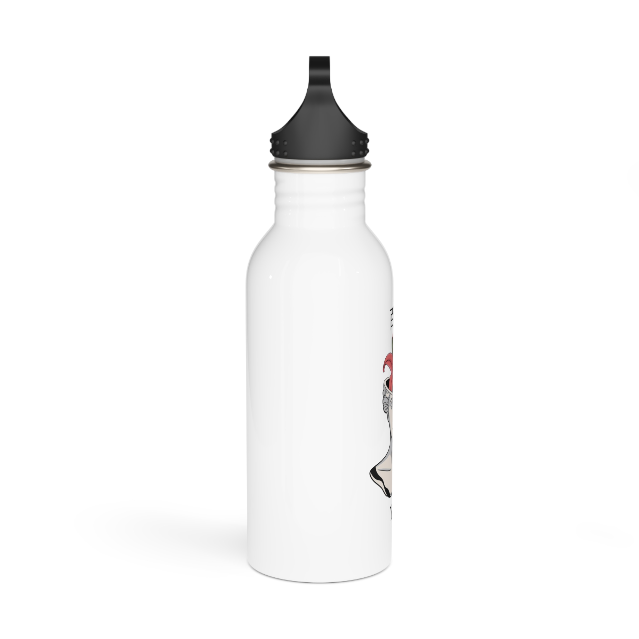 Yuri Broken Bust With Blooming Lily Stainless Steel Water Bottle - Image 2