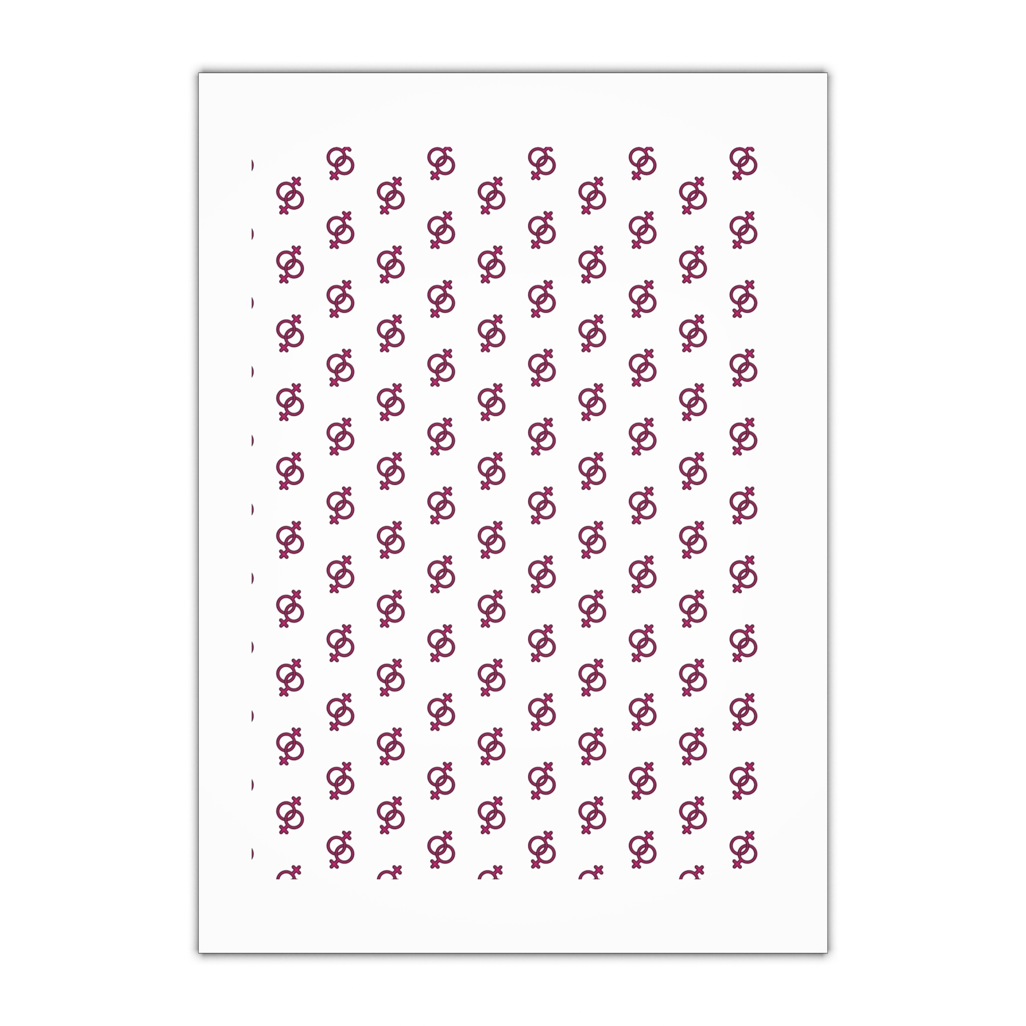 Vactor Seamleass Love Valentines Theme Calendar(1) Gift Wrapping Paper Sheets 1pc