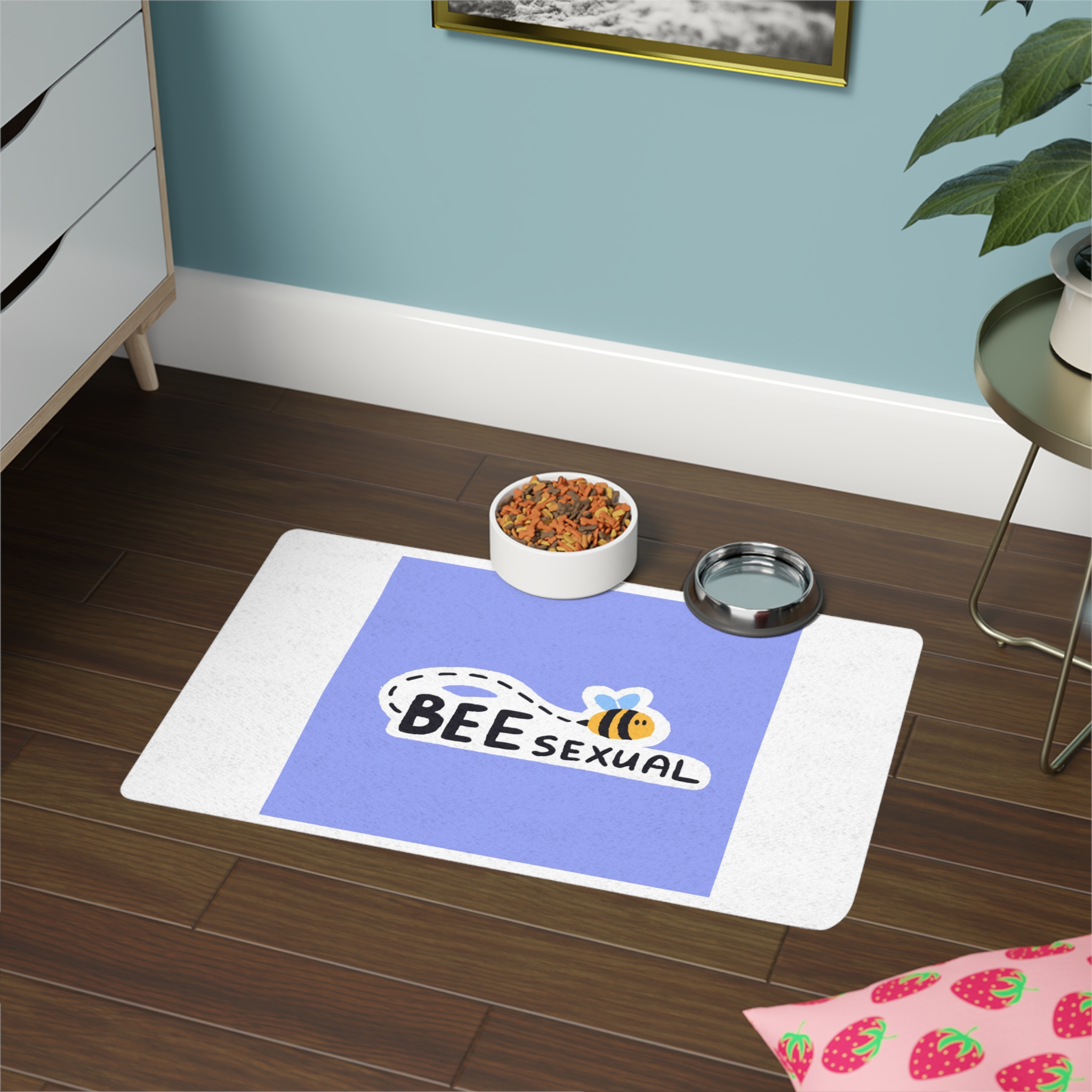 Lesbian Pride Design FE58B4 Pet Food Mat 12x18 - Image 4
