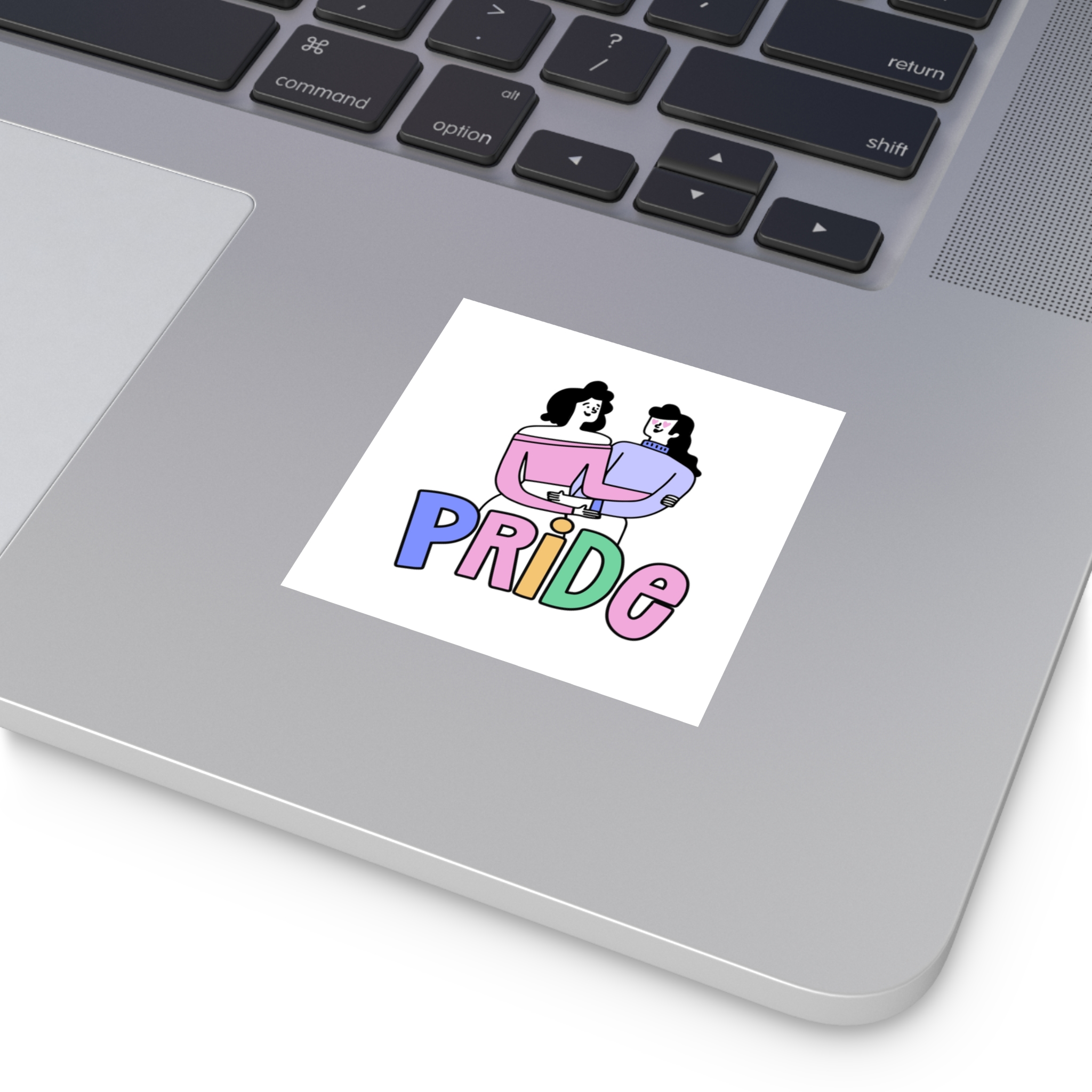 Pride Day Lettering Laminate Stickers Square - Image 3