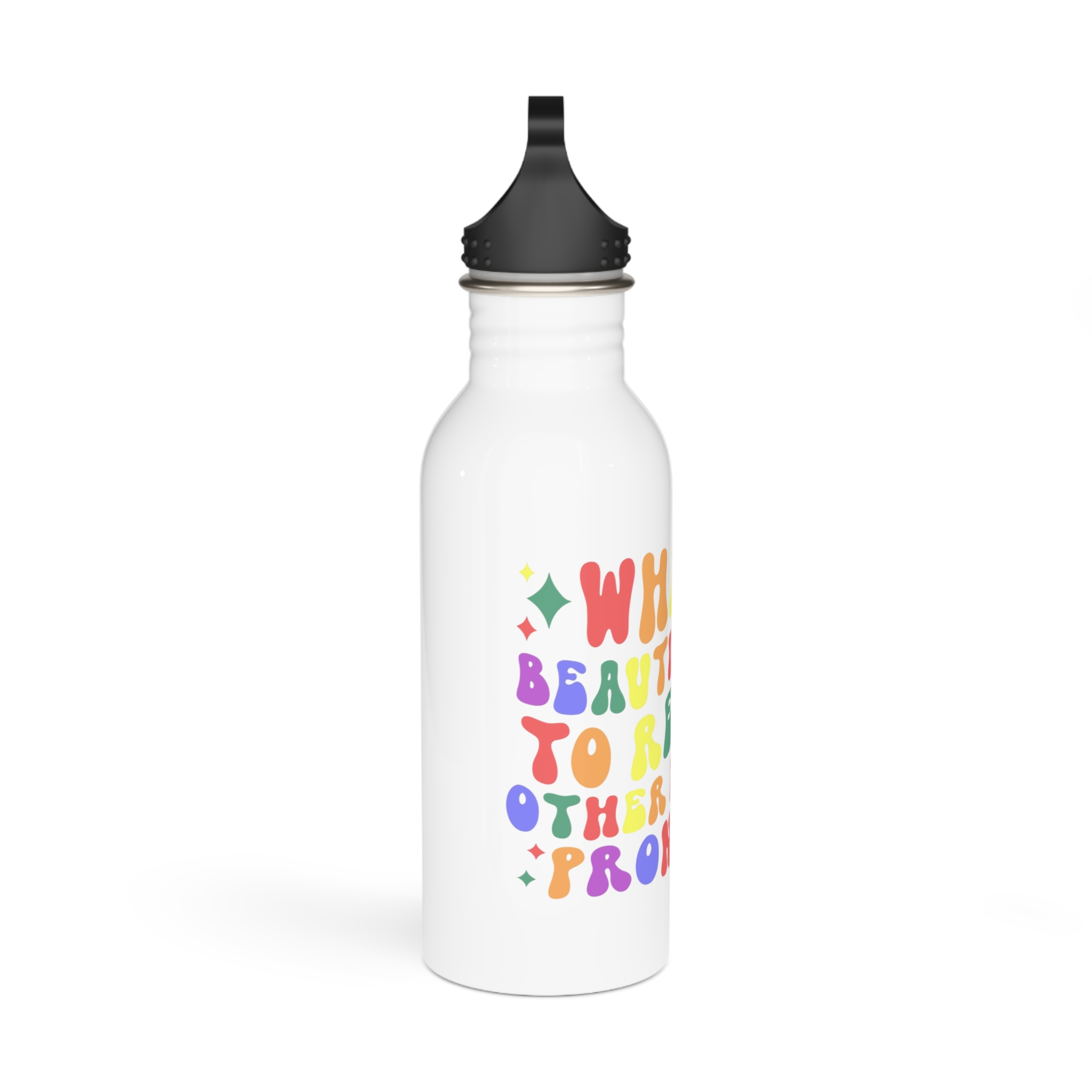 Pride Lgbt Gay Retro Tshirt Design(1) Stainless Steel Water Bottle - Image 2