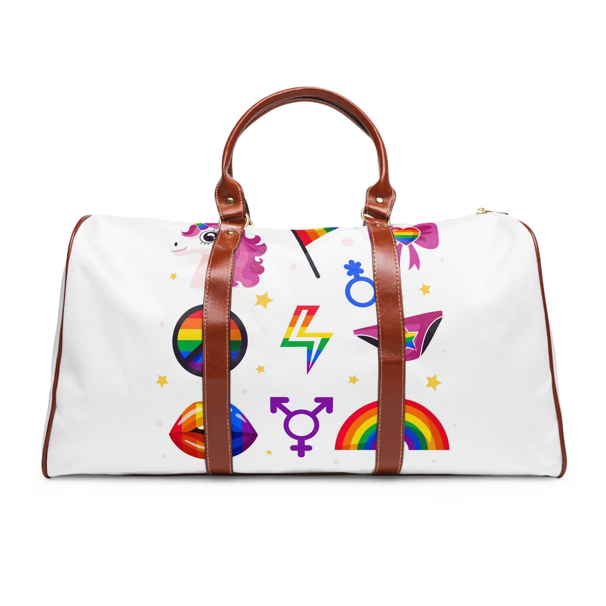Flat Pride Month Lgbt Elements Collection(1) Waterproof Travel Bag