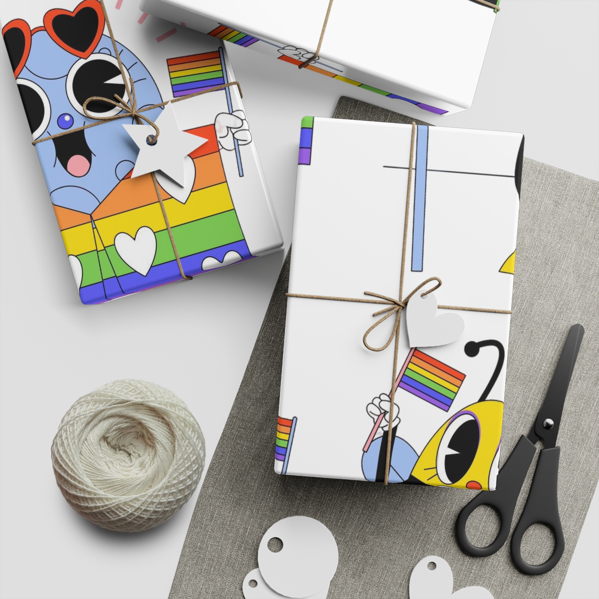 Acid Lgbti Pride Stickers Collection Gift Wrapping Paper Sheets 1pc - Image 5