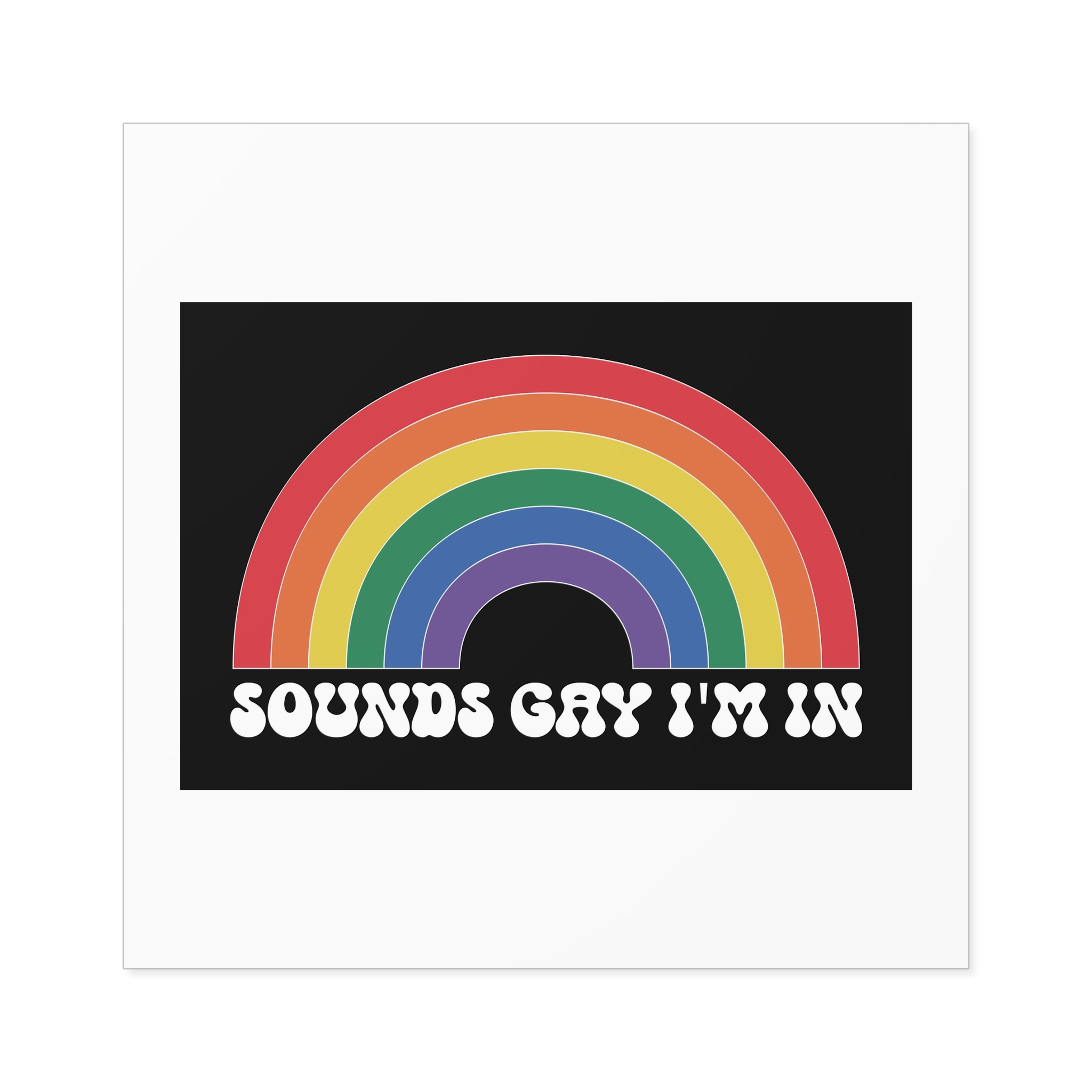 Pride Lgbtq Gay Typography Vector Tshirt Design(7) Laminate Stickers Square - Image 49