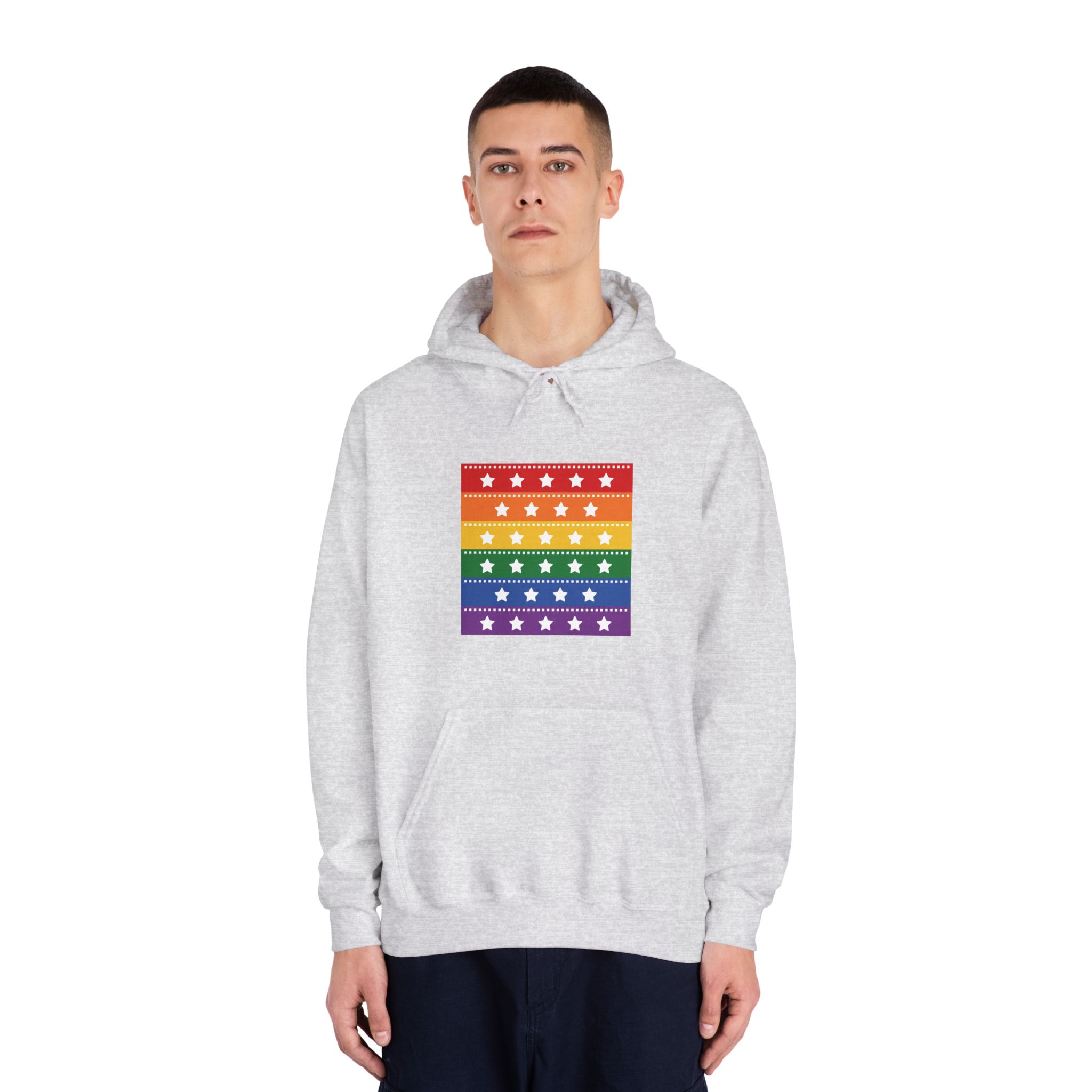 Lgbt Pride Month June Lesbian Gay Bisexual Transgender Lgbtq Flag Rainbow Vector(4) Unisex Dryblend Hooded Sweatshirt - Image 7