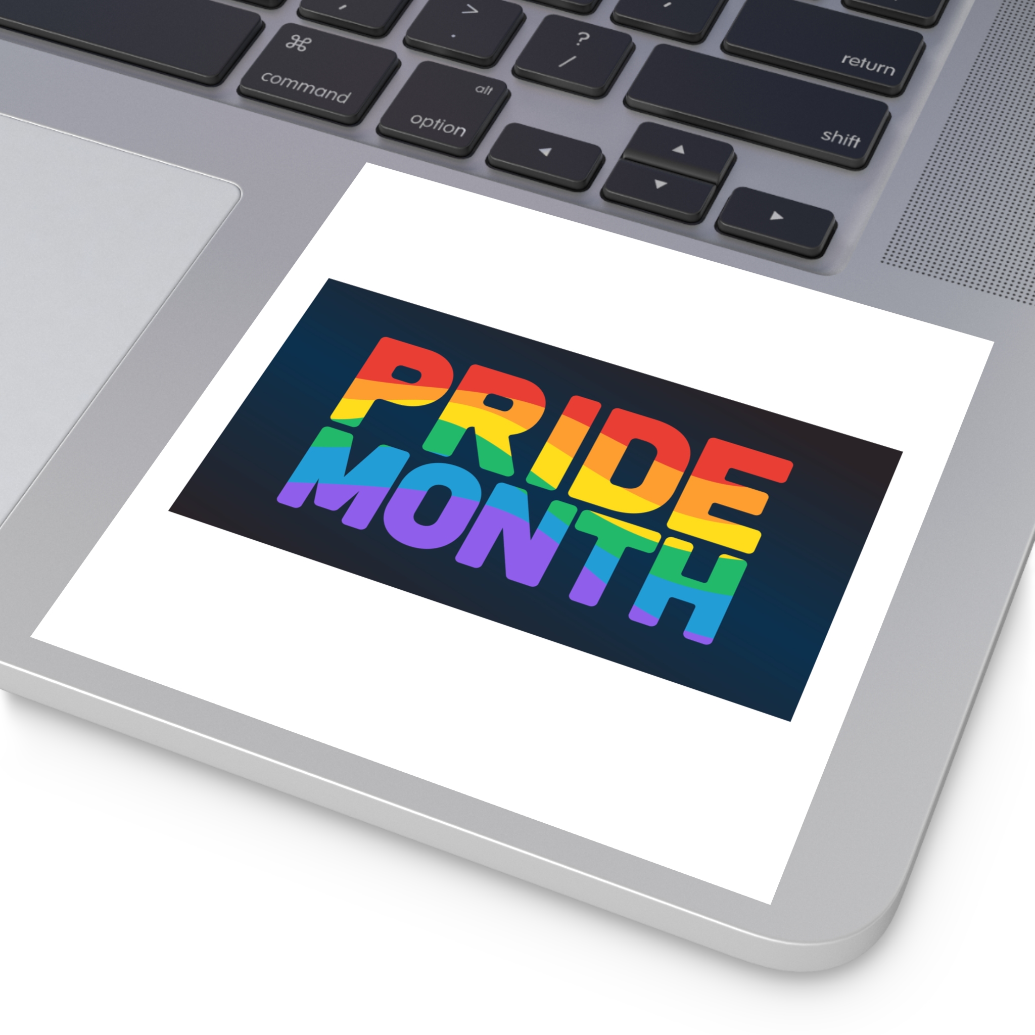 Lgbt Pride Rainbow Flag Lettering Banner Poster Social Media Pride Calligraphy With Laminate Stickers Square - Image 35