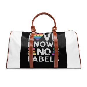 Love Knows No Labels Happy Pride Month Waterproof Travel Bag