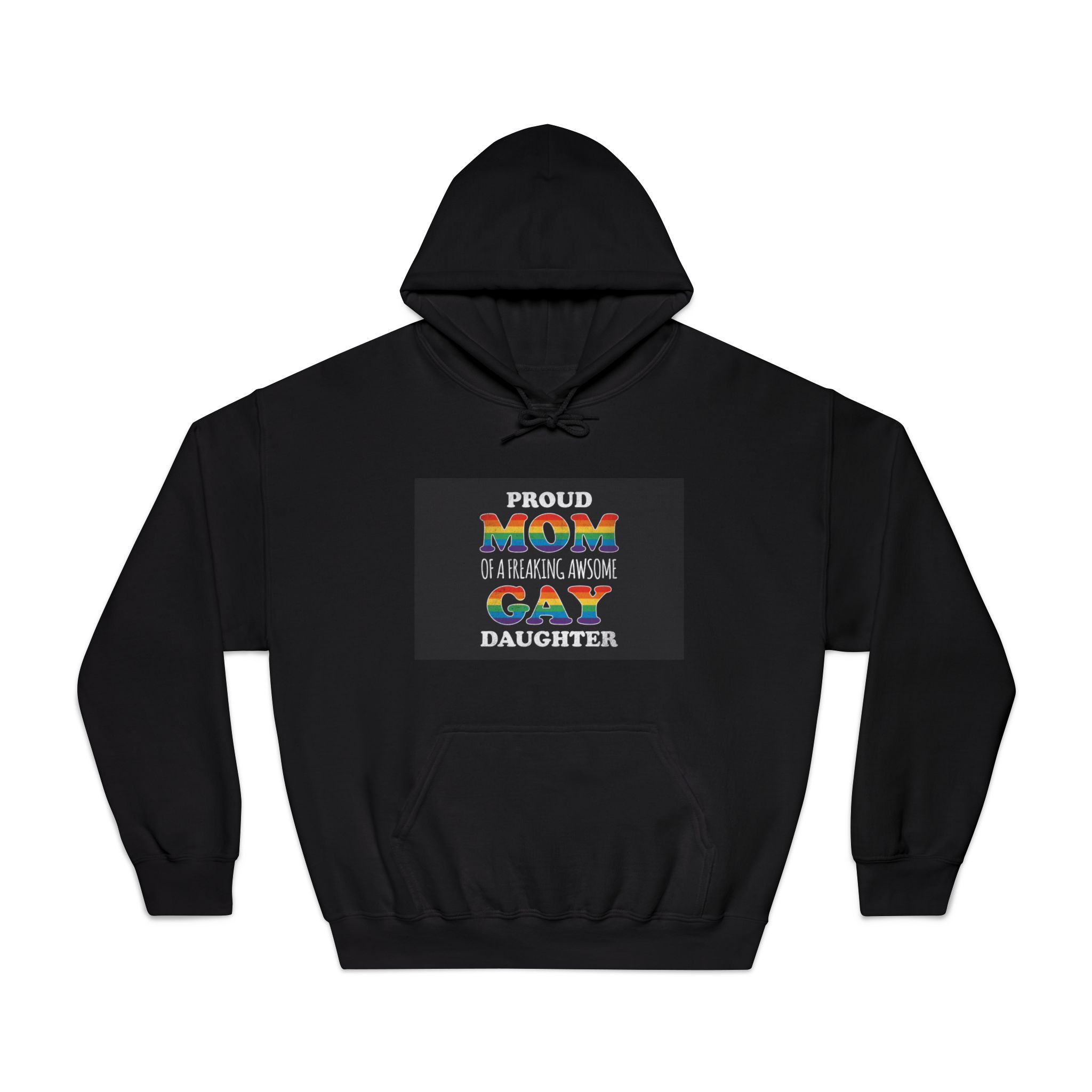 Mother Day Pride Rainbow Typography Vector Premium T Shirt(3) Unisex Dryblend Hooded Sweatshirt - Image 9