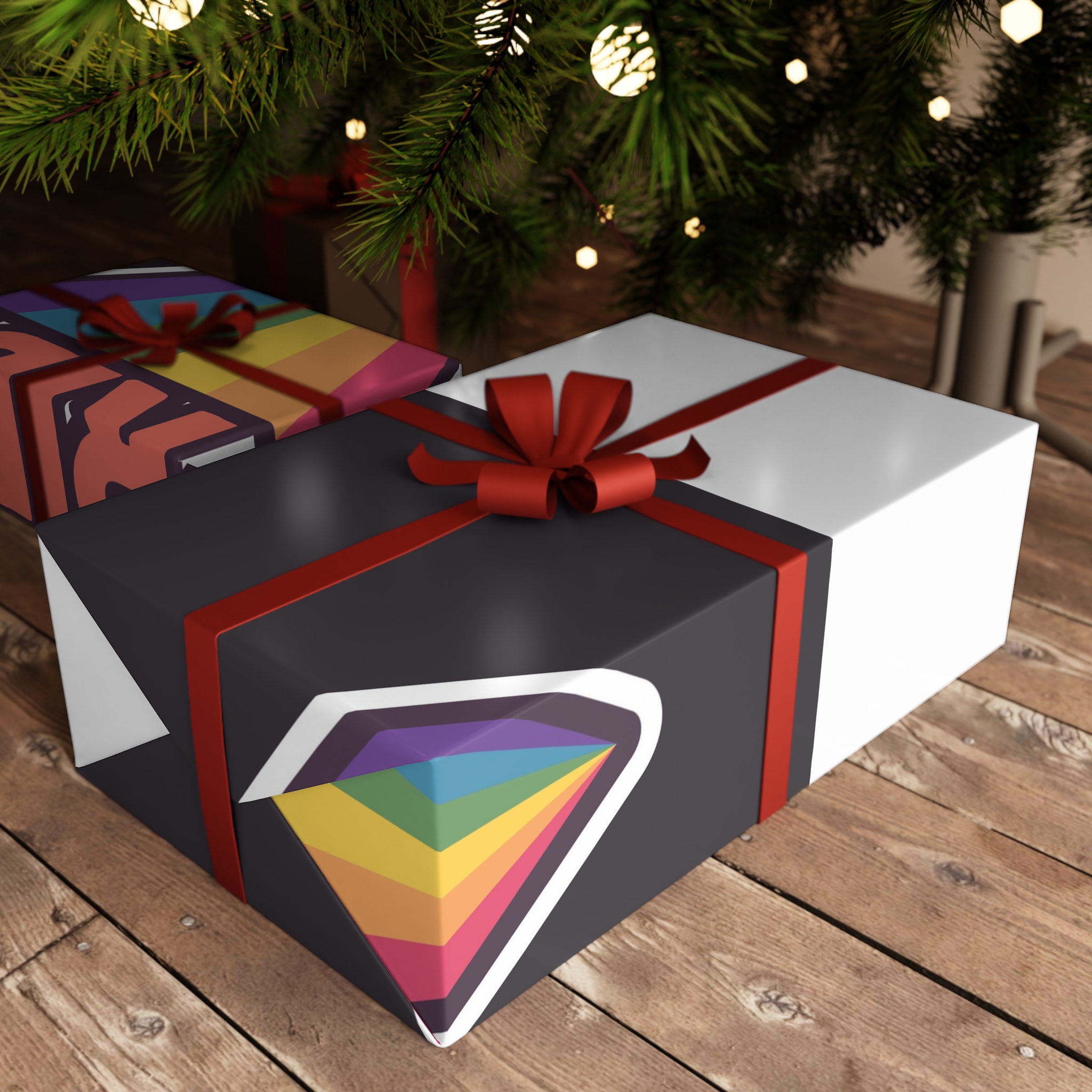Pride With Rainbow Gift Wrapping Paper Sheets 1pc - Image 3