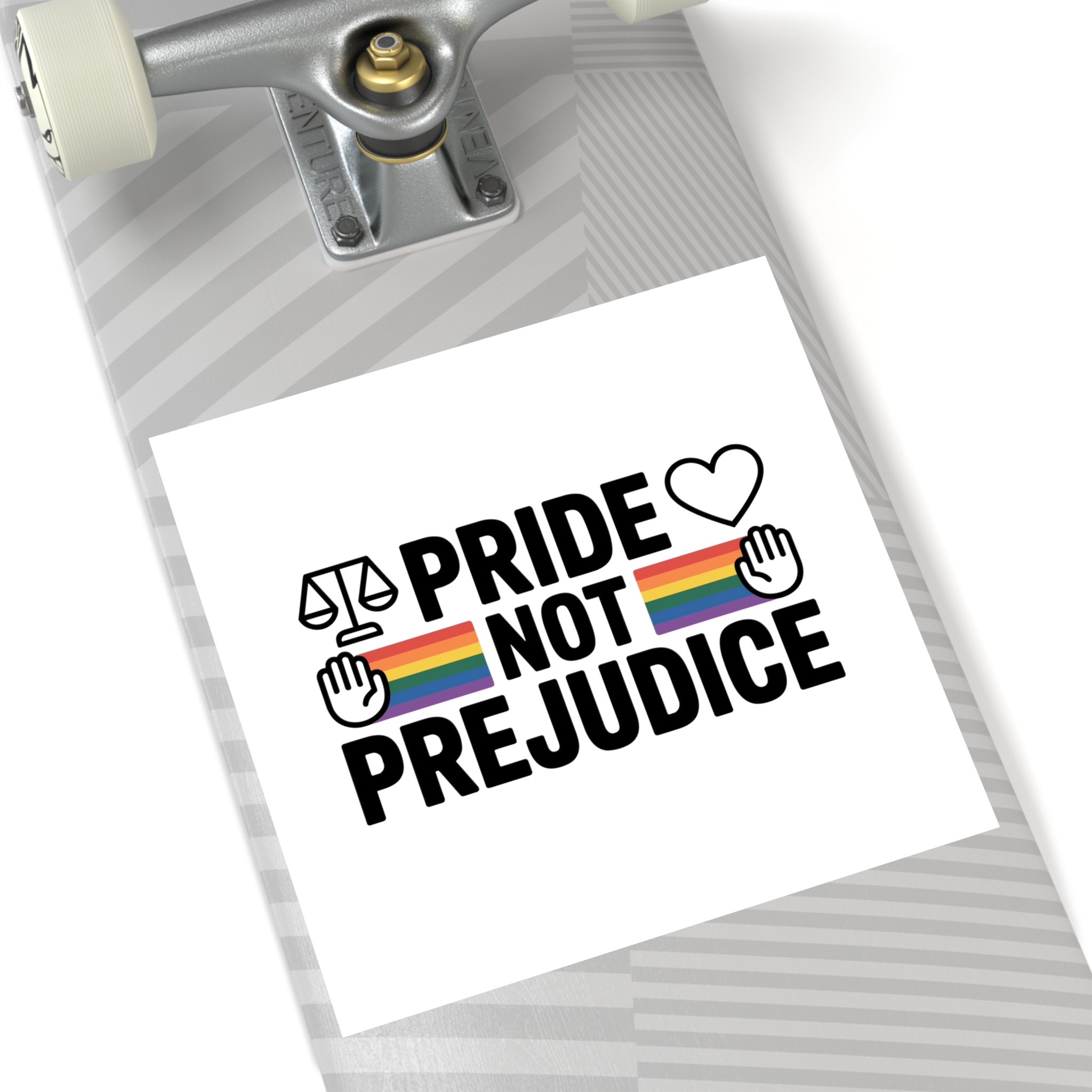 Pride Prejudice T Shirt Design Isolated White Background 21 Laminate Stickers Square - Image 52