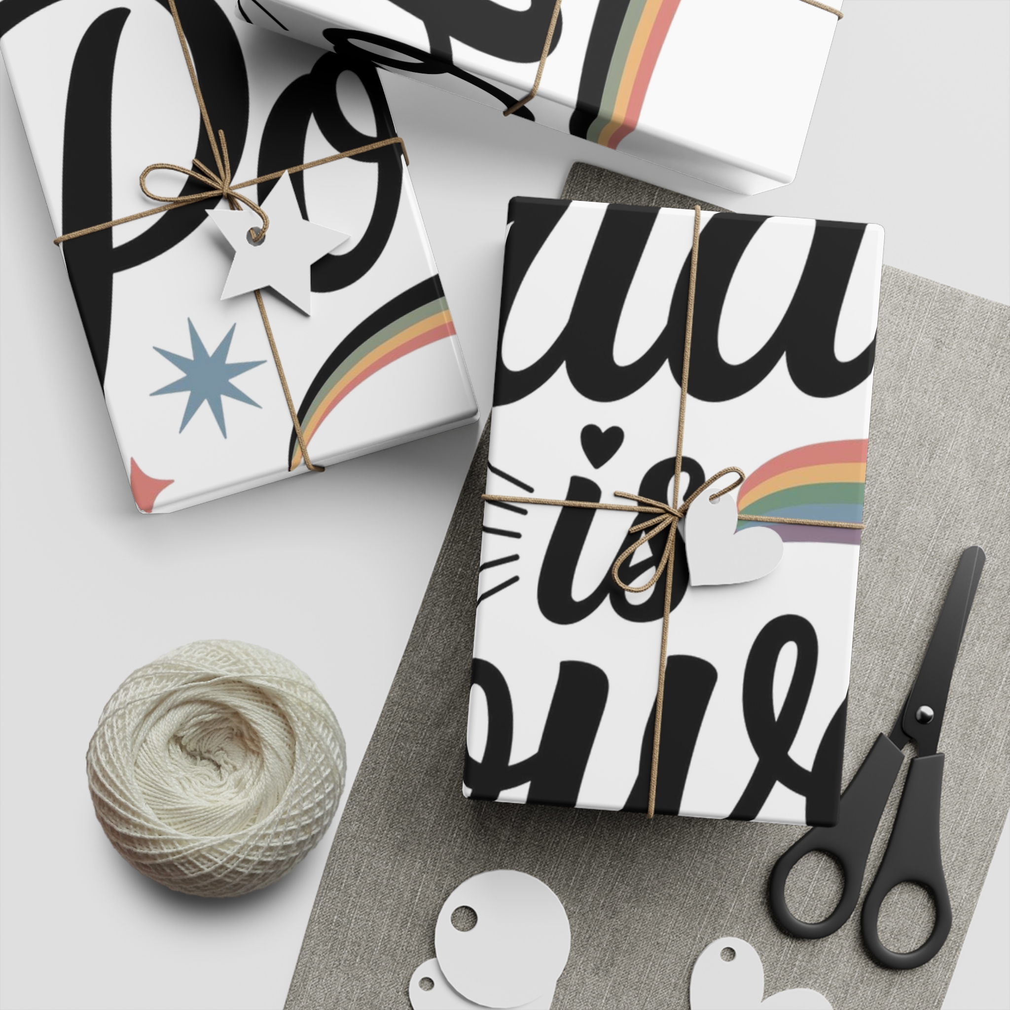 Pride Is Power T Shirt Design Isolated White Background Gift Wrapping Paper Sheets 1pc - Image 5