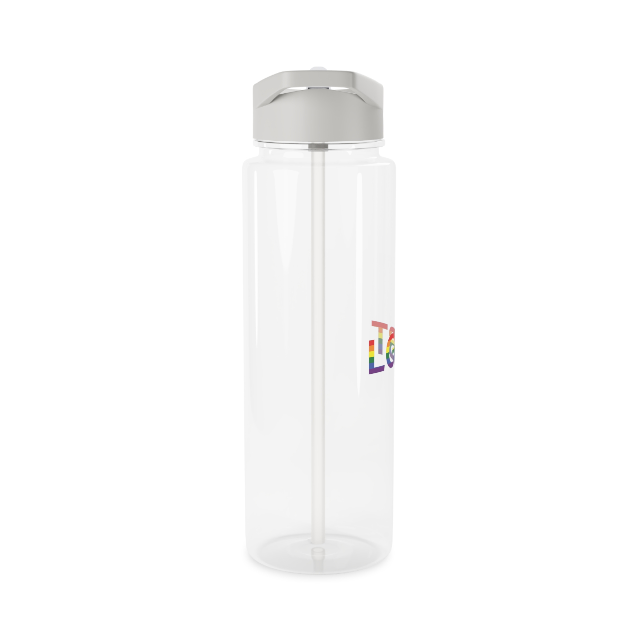 Lgbt Word Text Letter Rainbow Color Flag Isolated White Background Vector Illustration Tritan Water Bottle - Image 8