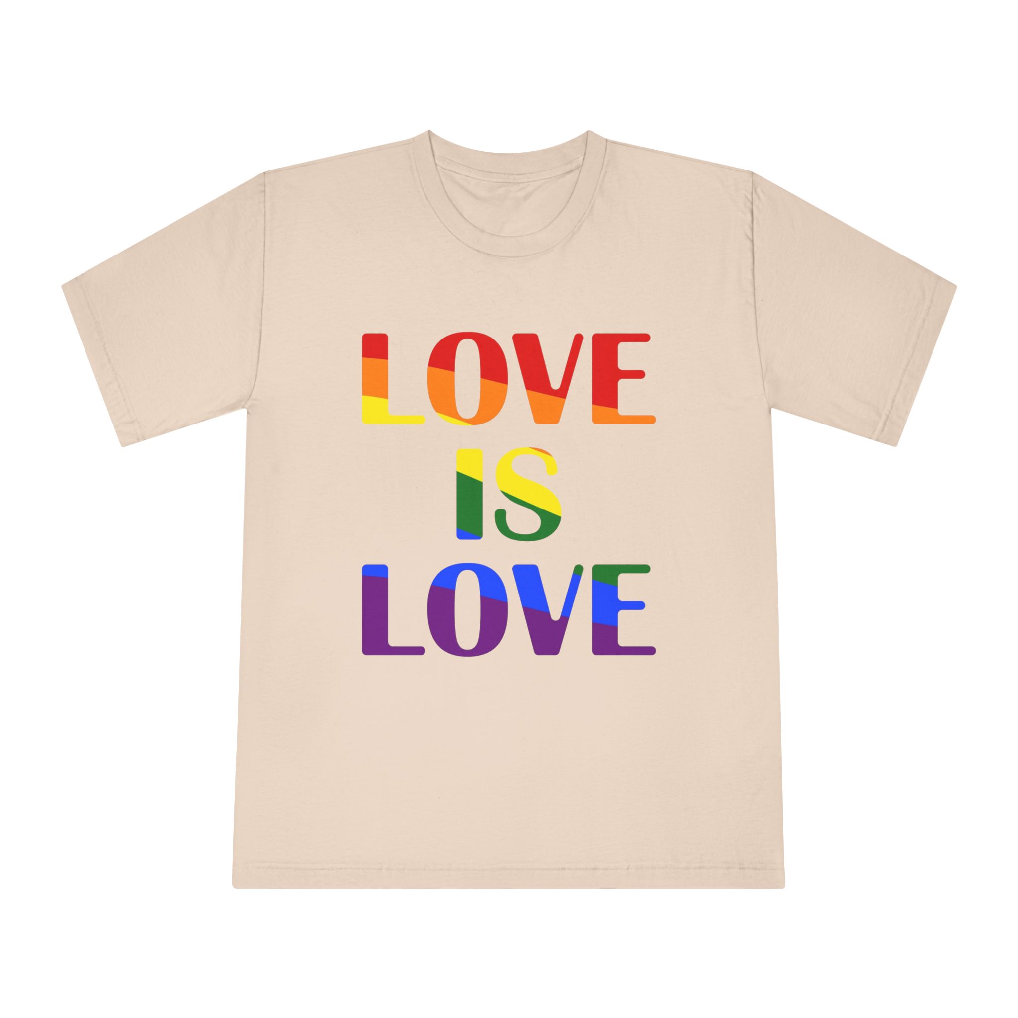 Love Is Love With Rainbow Colors Slogan Typography Banner - Unisex Classic Crewneck T Shirt - Image 9