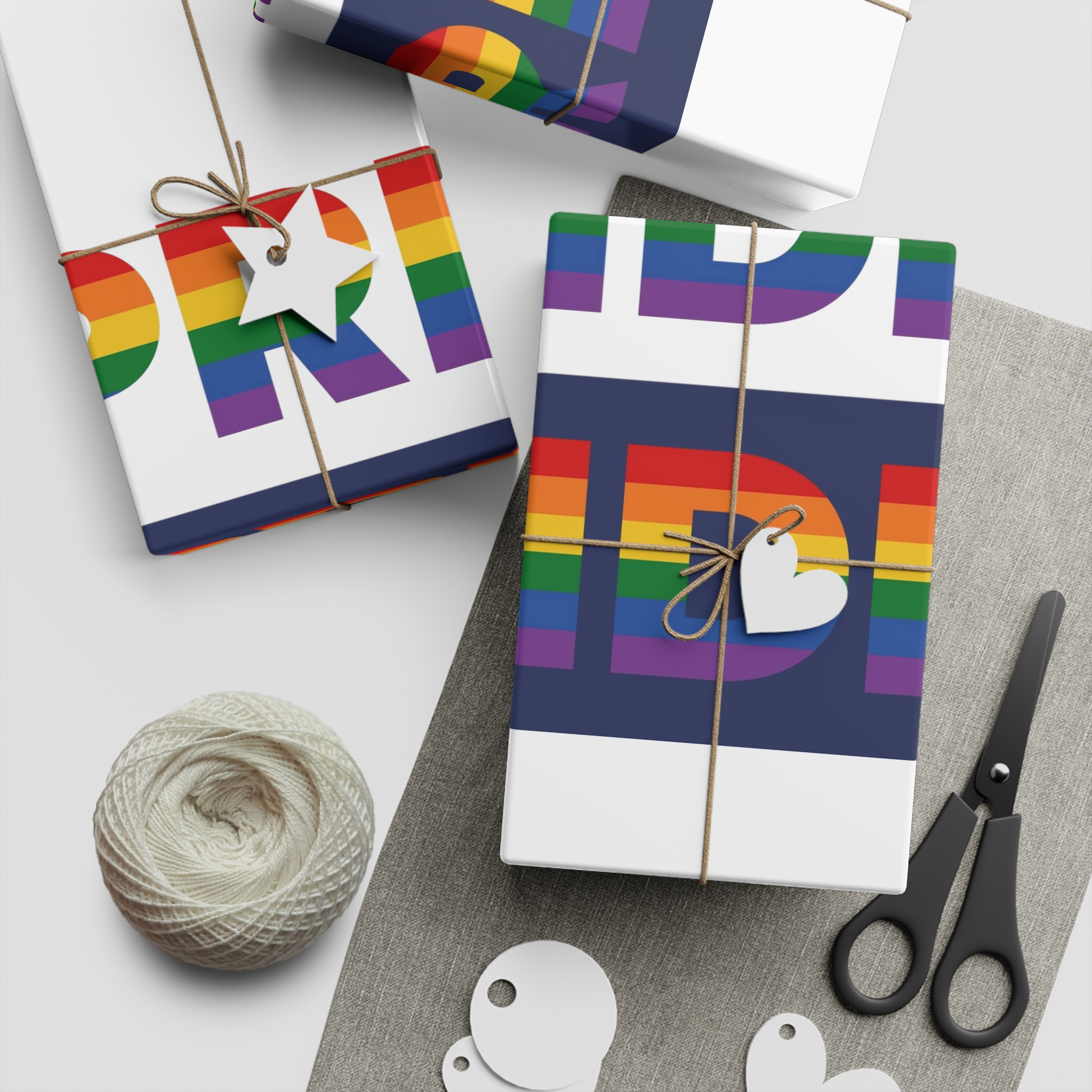 Lgbt Pride Month June Lesbian Gay Bisexual Transgender Lgbtq Flag Rainbow Vector(3) Gift Wrapping Paper Sheets 1pc - Image 2