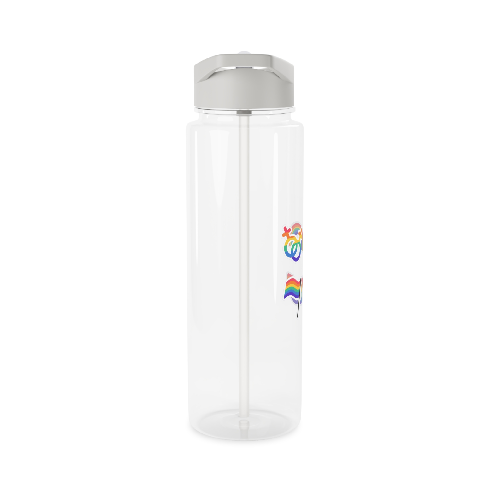 Lgbt Stickers Doodle Style Lgbtq Set Lgbt Pride Community Symbols Rainbow Colored Elements Flag Heart Rainbow Tritan Water Bottle - Image 8