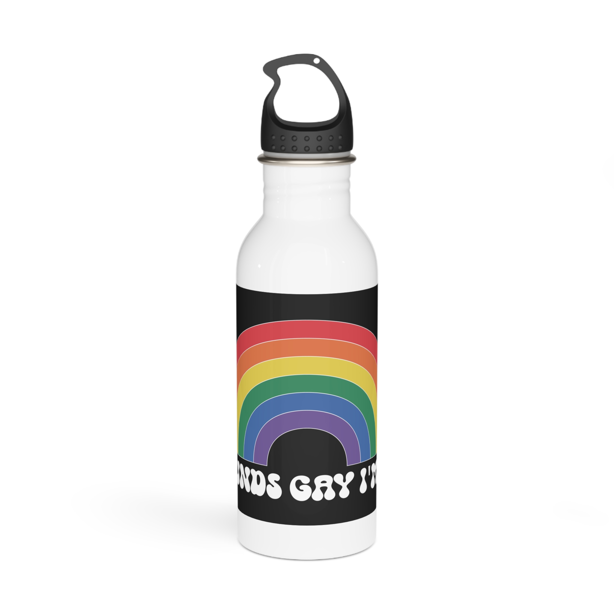 Pride Lgbtq Gay Typography Vector Tshirt Design(7) Stainless Steel Water Bottle