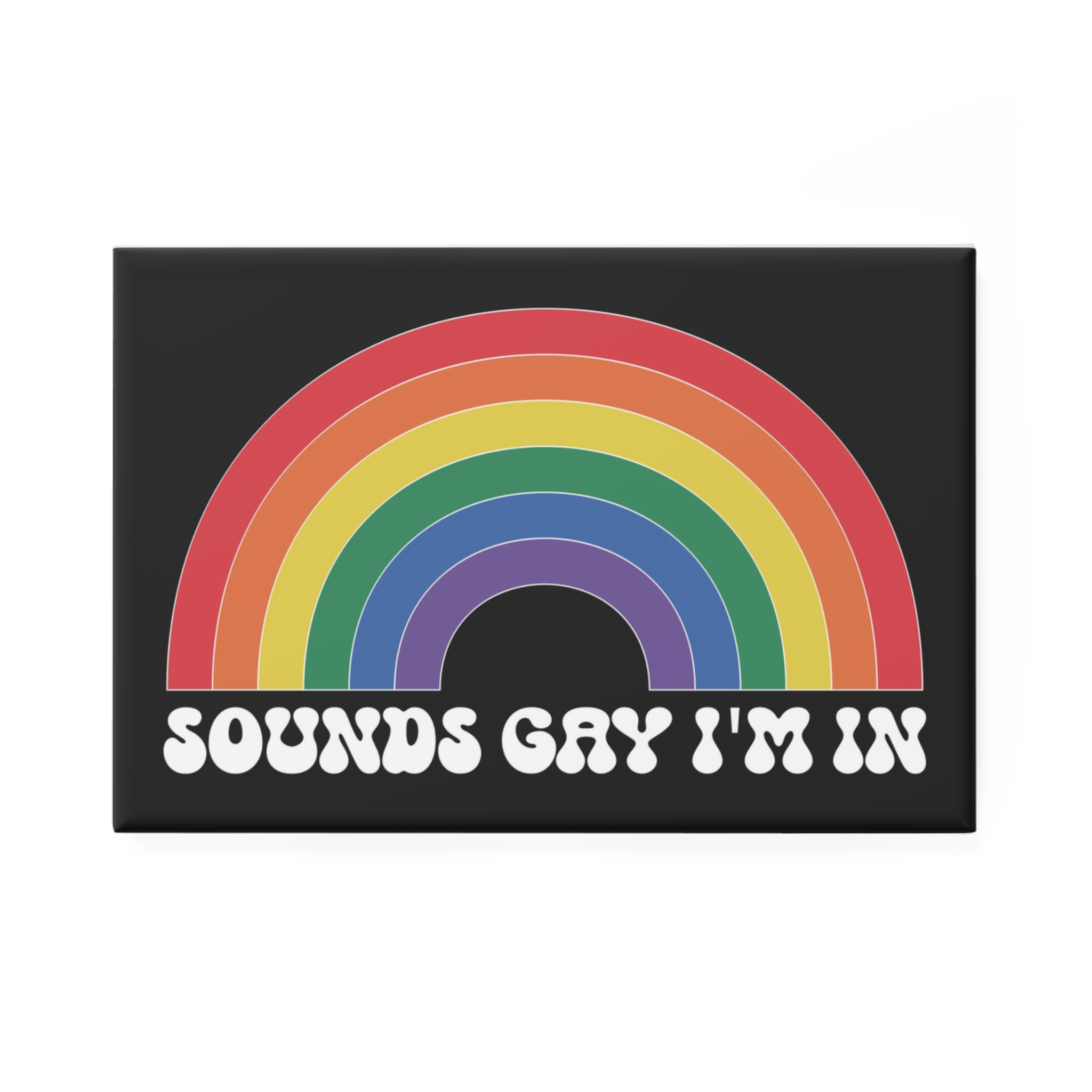 Pride Lgbtq Gay Typography Vector Tshirt Design(7) Button Magnet Rectangle 1 And 10 Pcs