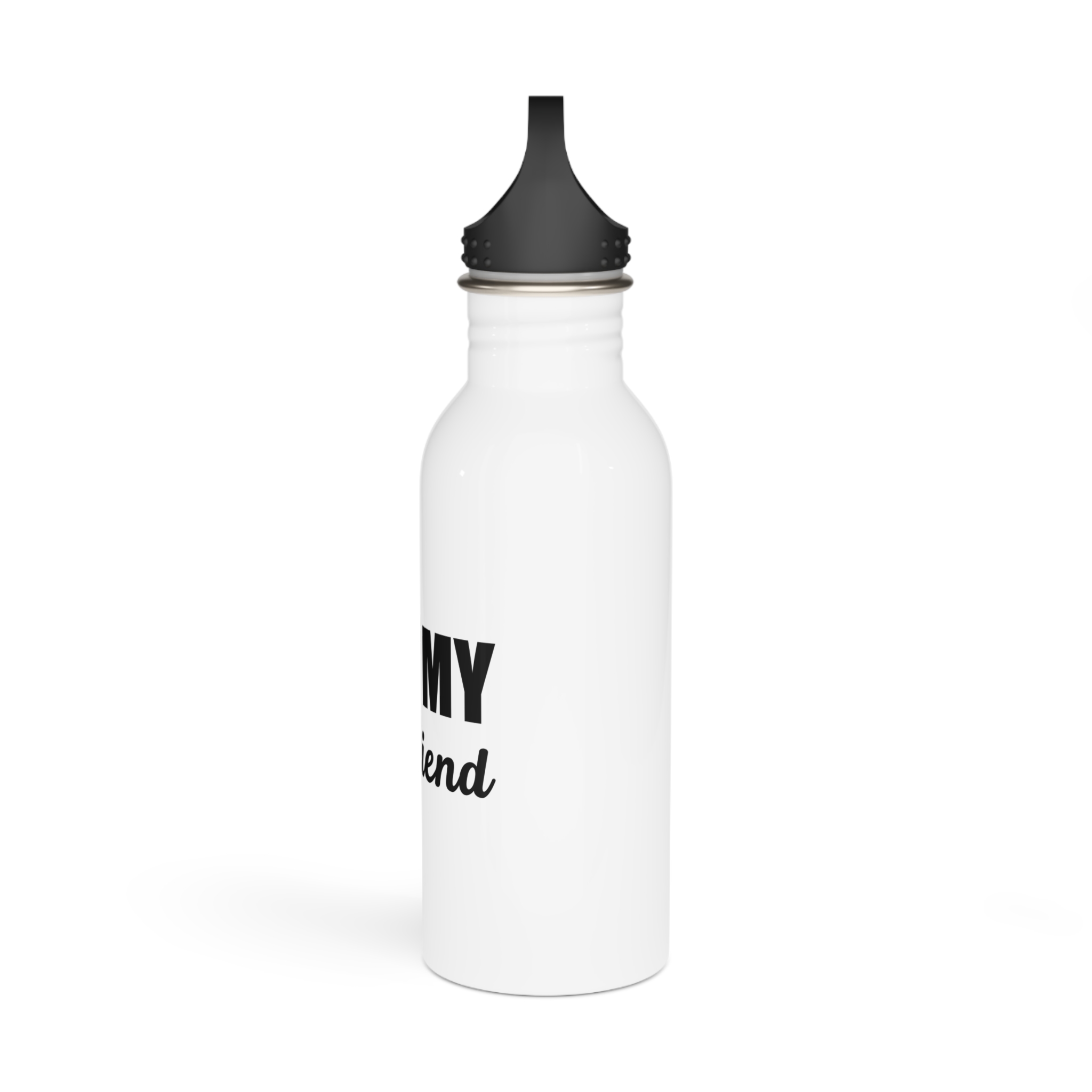 I Love My Girlfriend Valentine T Shirt Design Stainless Steel Water Bottle - Image 4