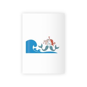 Two Mermaids Love With Hearts Their Heads Gift Wrapping Paper Rolls 1pc