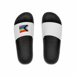 Vector Hand Drawn Lgbt New Rainbow Flag Mens Slide Sandals