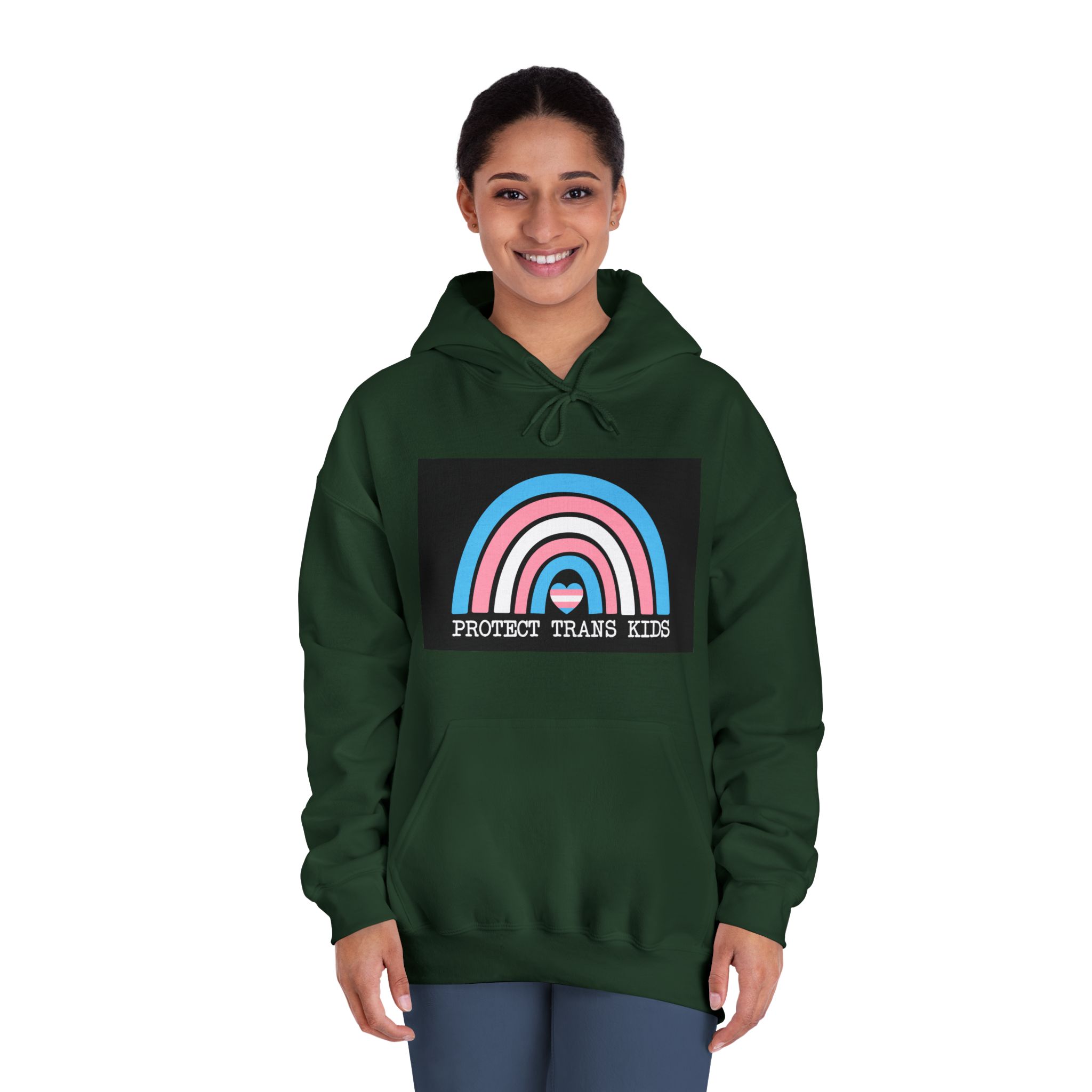 Poster That Says Protection Boys Their Kids Unisex Dryblend Hooded Sweatshirt - Image 24
