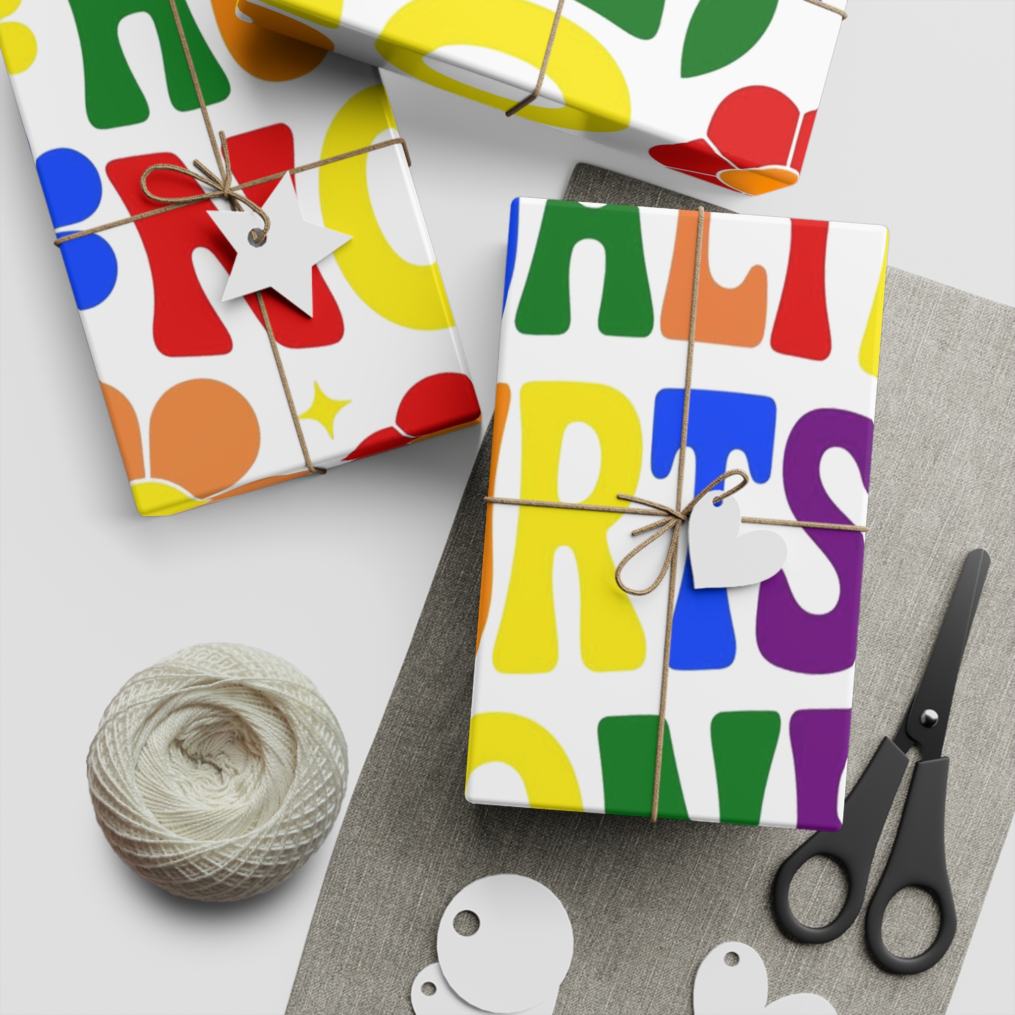 Colorful Equality Hurts None Rainbow Pride Illustration Gift Wrapping Paper Sheets 1pc - Image 5