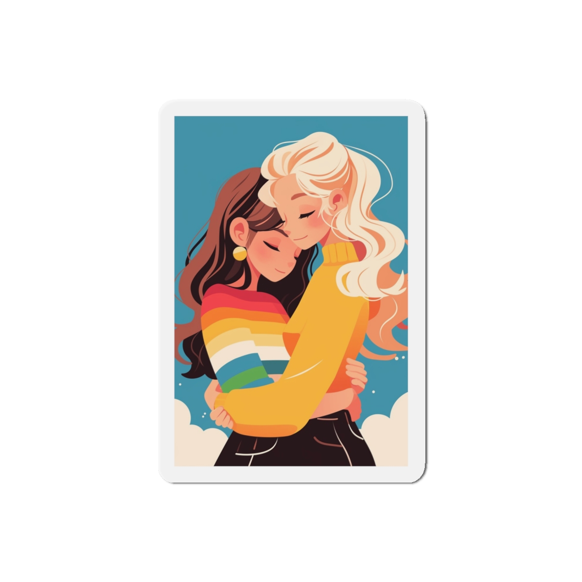 Lesbian Pride Design FE58AA Die Cut Magnets - Image 10
