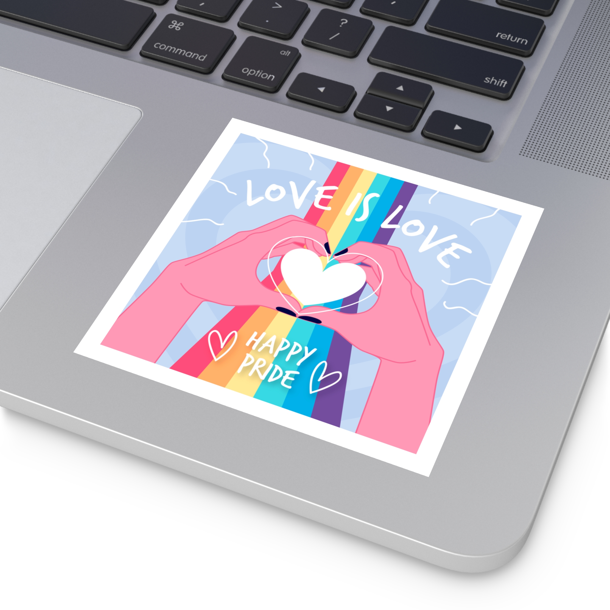 Pride Day Celebration Design Laminate Stickers Square - Image 19