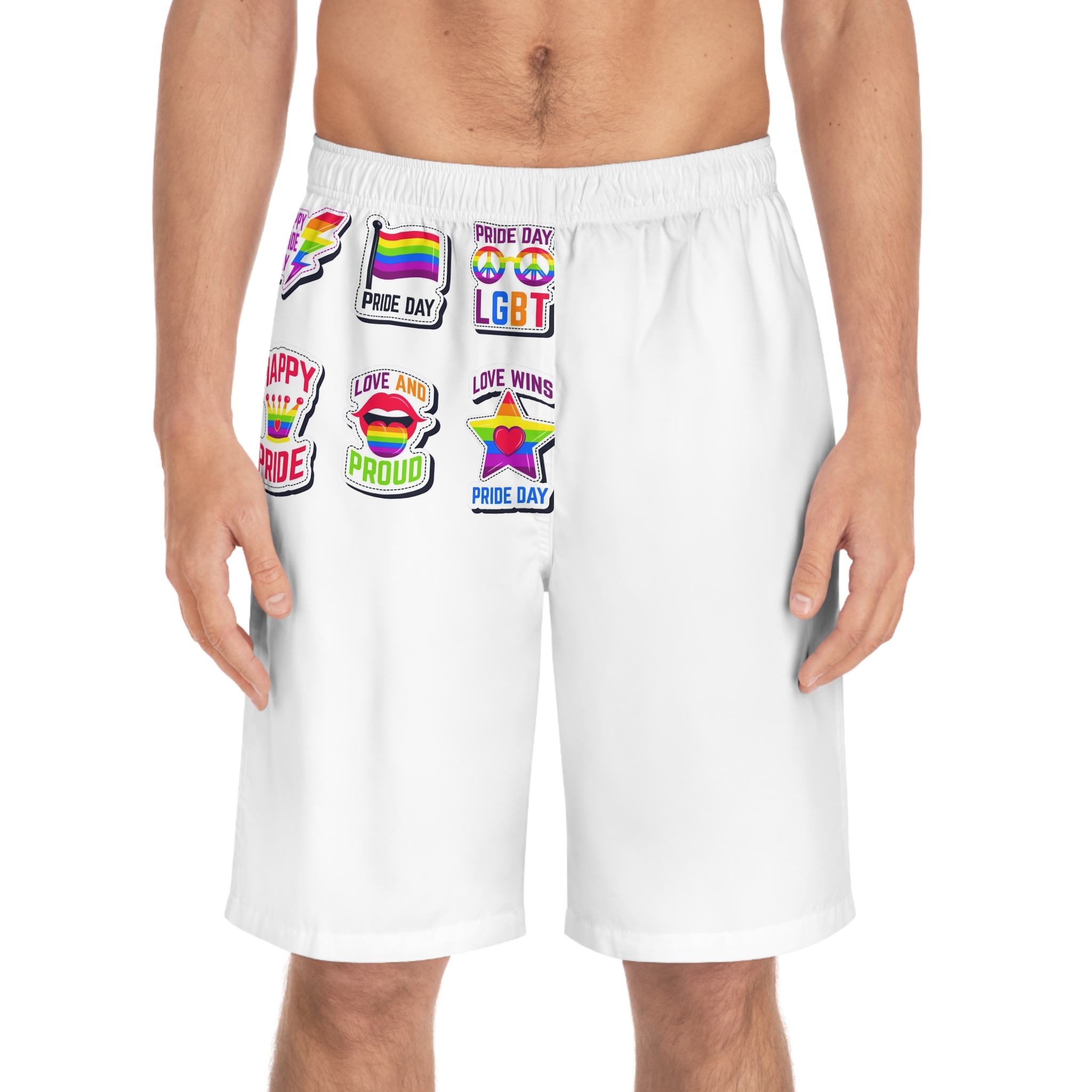 Label Collection With Pride Day Theme Mens Board Shorts Aop - Image 3