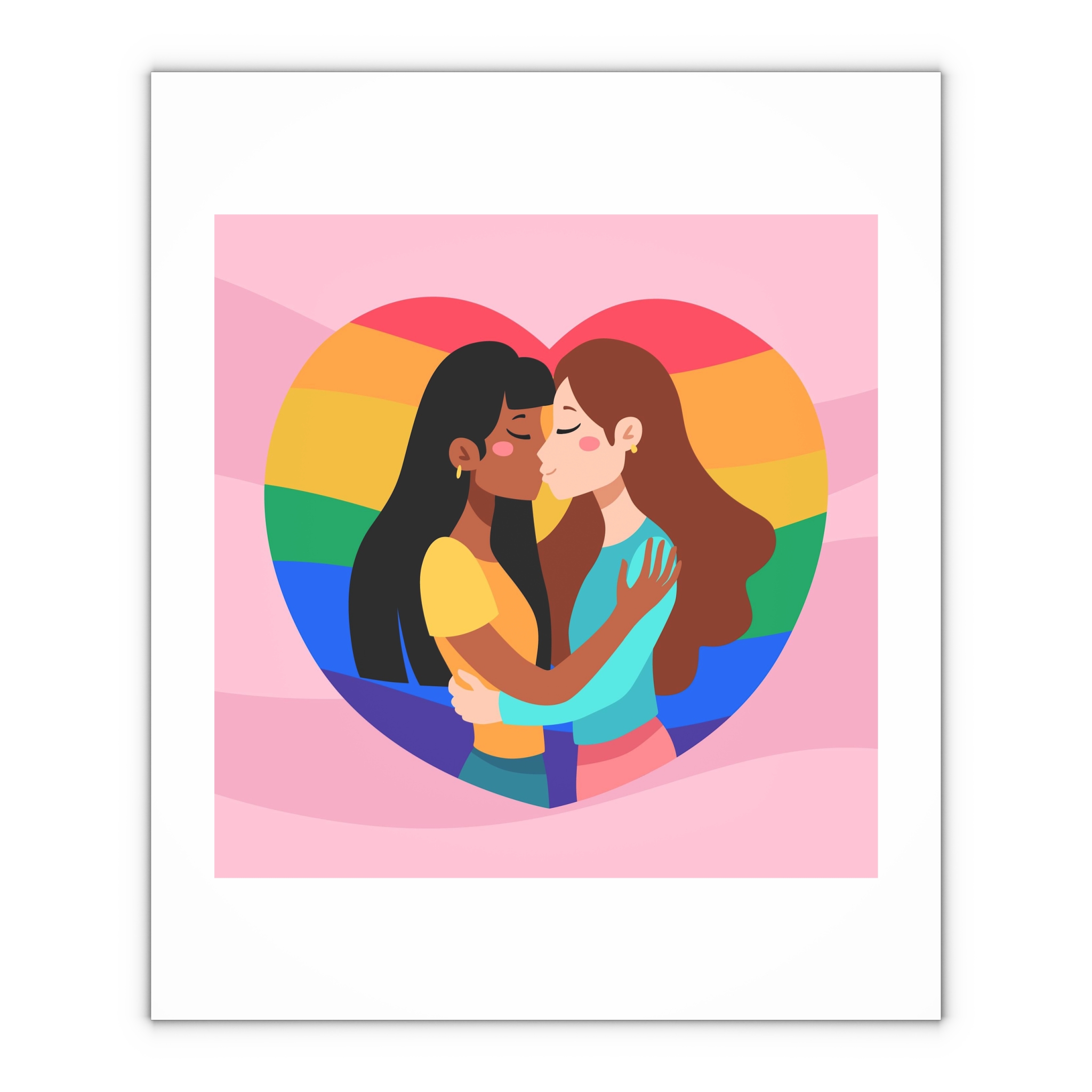 Lesbian Pride Design 5F97D4 Gift Wrapping Paper Sheets 1pc - Image 4
