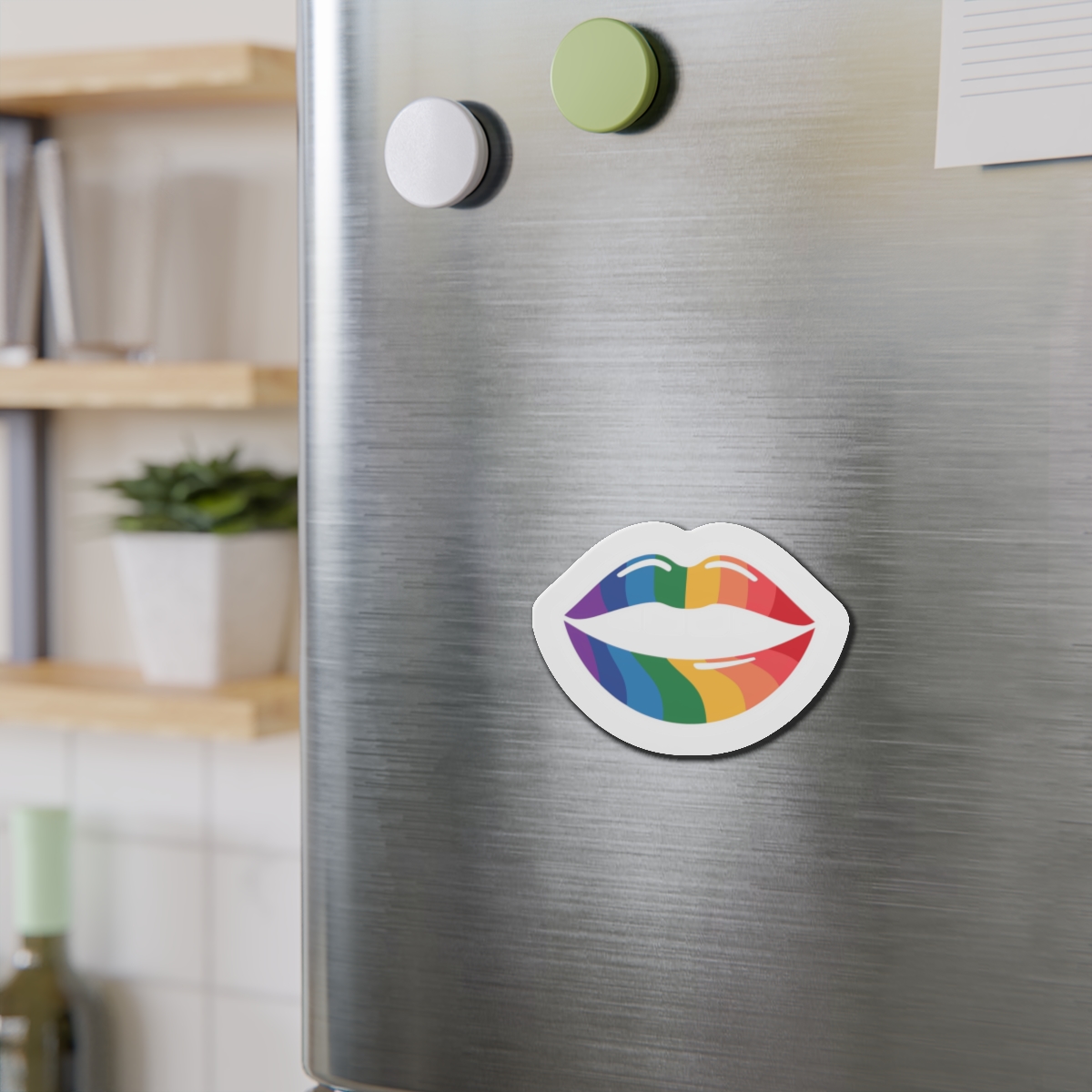 Rainbow Lips Illustration Die Cut Magnets - Image 9
