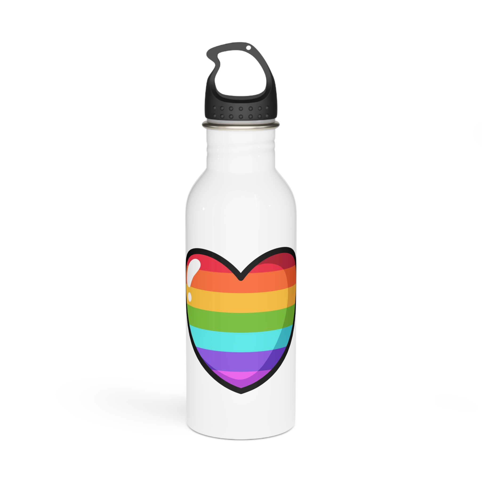 Pride Heart Cartoon Style Stainless Steel Water Bottle