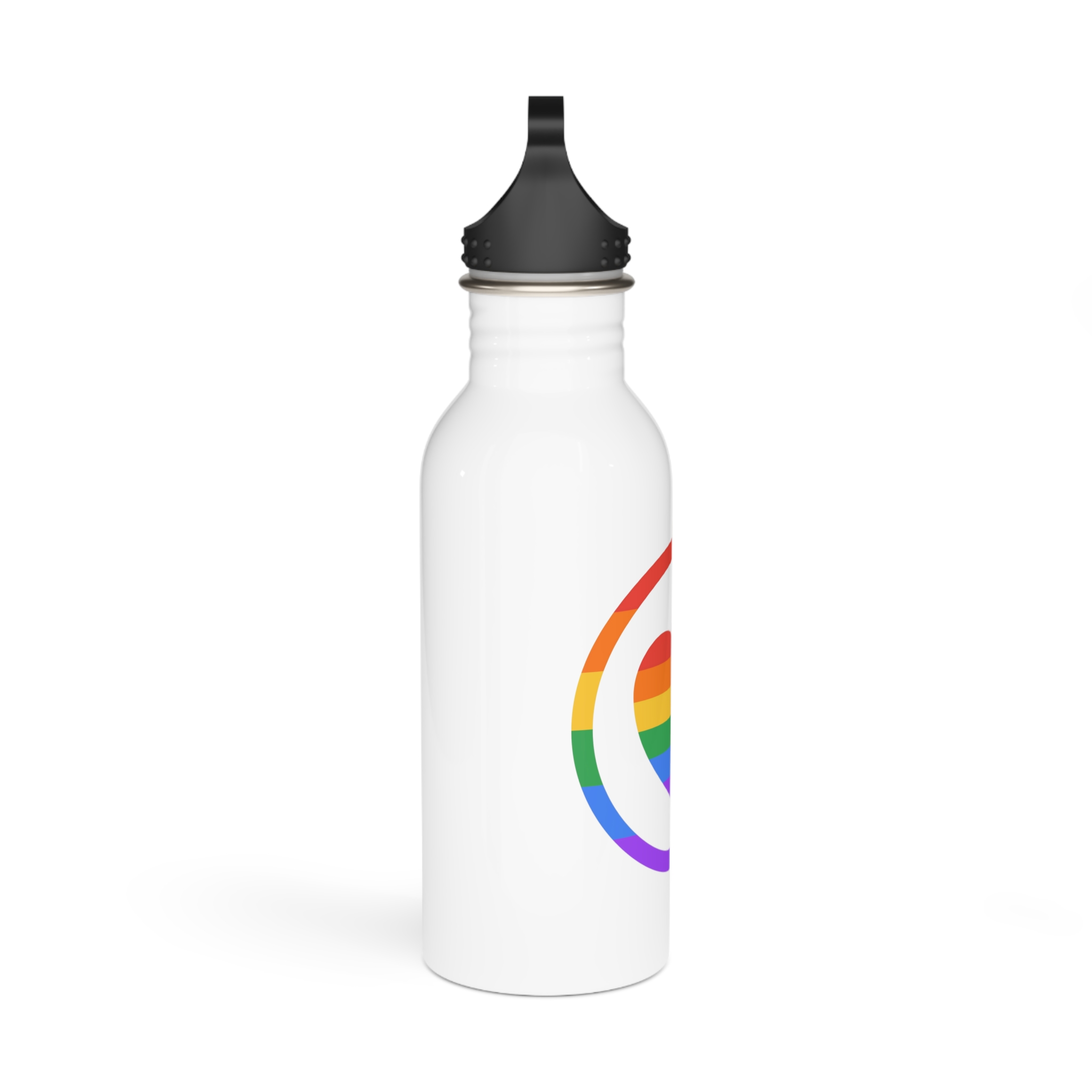Lgbt Pride Month June Lesbian Gay Bisexual Transgender Lgbtq Flag Rainbow Vector (1) Stainless Steel Water Bottle - Image 2