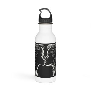 Lesbian Pride Design 33F9F0 Stainless Steel Water Bottle