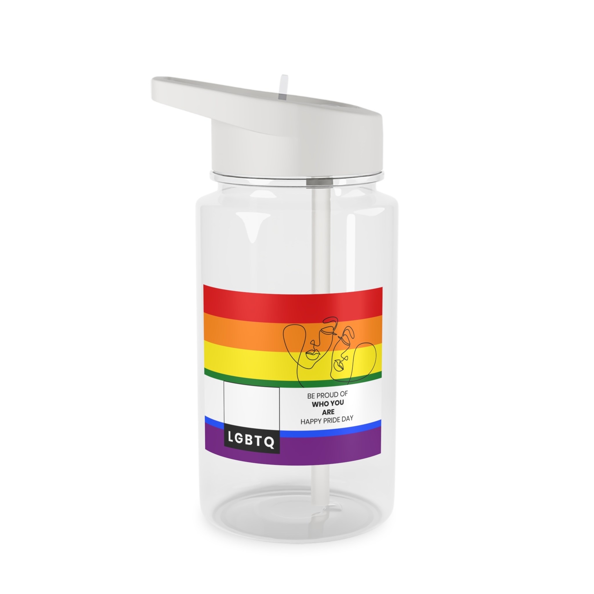 Lgbtq Pride Month Celebration Banner Poster Card Design Vector Illustration Tritan Water Bottle