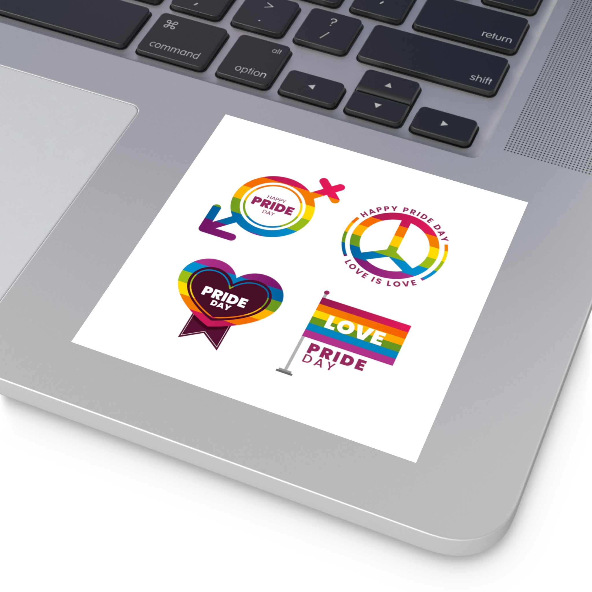 Label Collection With Pride Day Theme (1) Laminate Stickers Square - Image 19