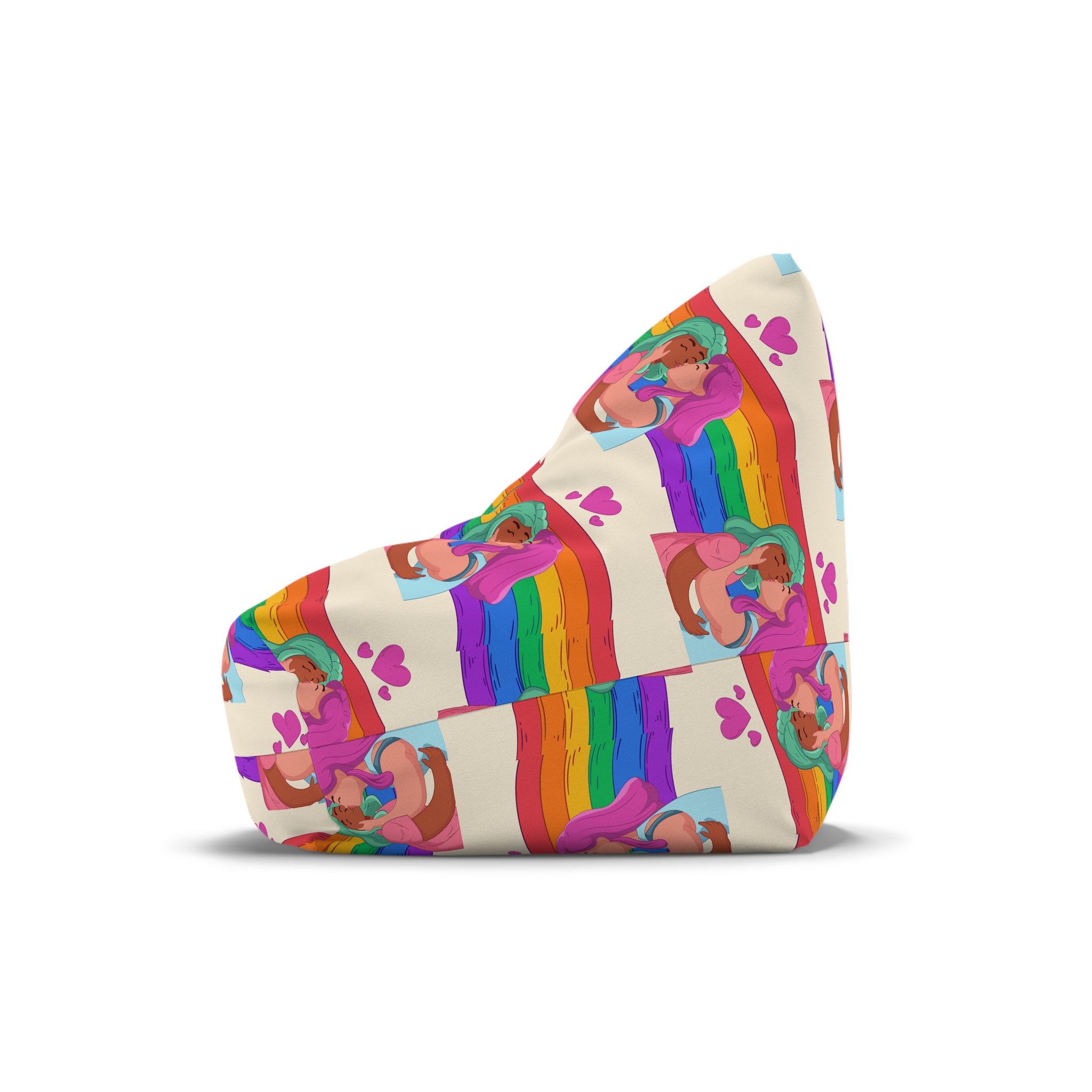 Lesbian Pride Design 4C2A50 Bean Bag Chair Cover - Image 4
