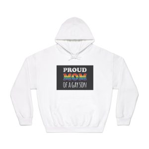 Mother Day Pride Rainbow Typography Vector Premium T Shirt(4) Unisex Dryblend Hooded Sweatshirt
