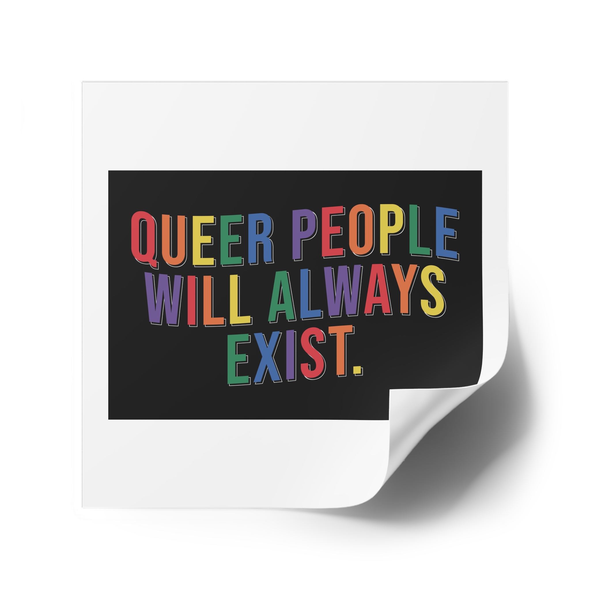 Pride Lgbtq Gay Typography Vector Tshirt Design(12) Laminate Stickers Square - Image 38