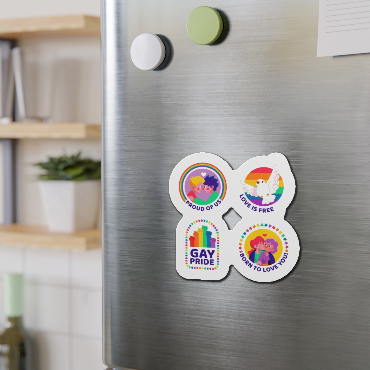Flat Labels Collection Pride Month Celebration (1) Die Cut Magnets - Image 12