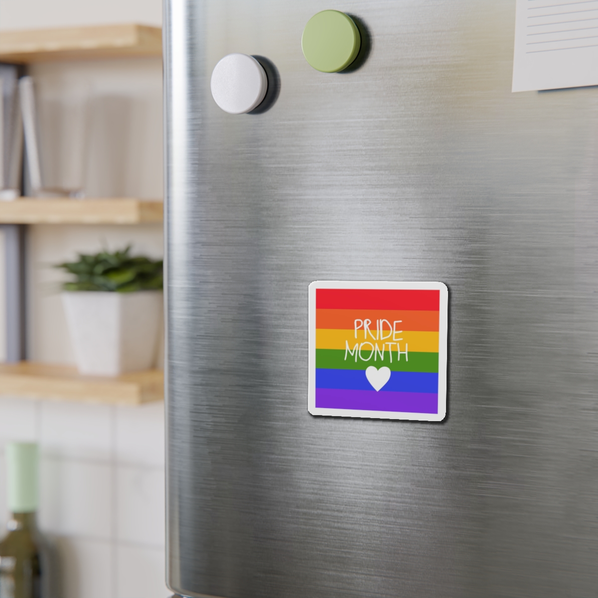 Cute Simple Banner Pride Month Symbols Pride Month With Lgbtq Flag Colours Die Cut Magnets - Image 6