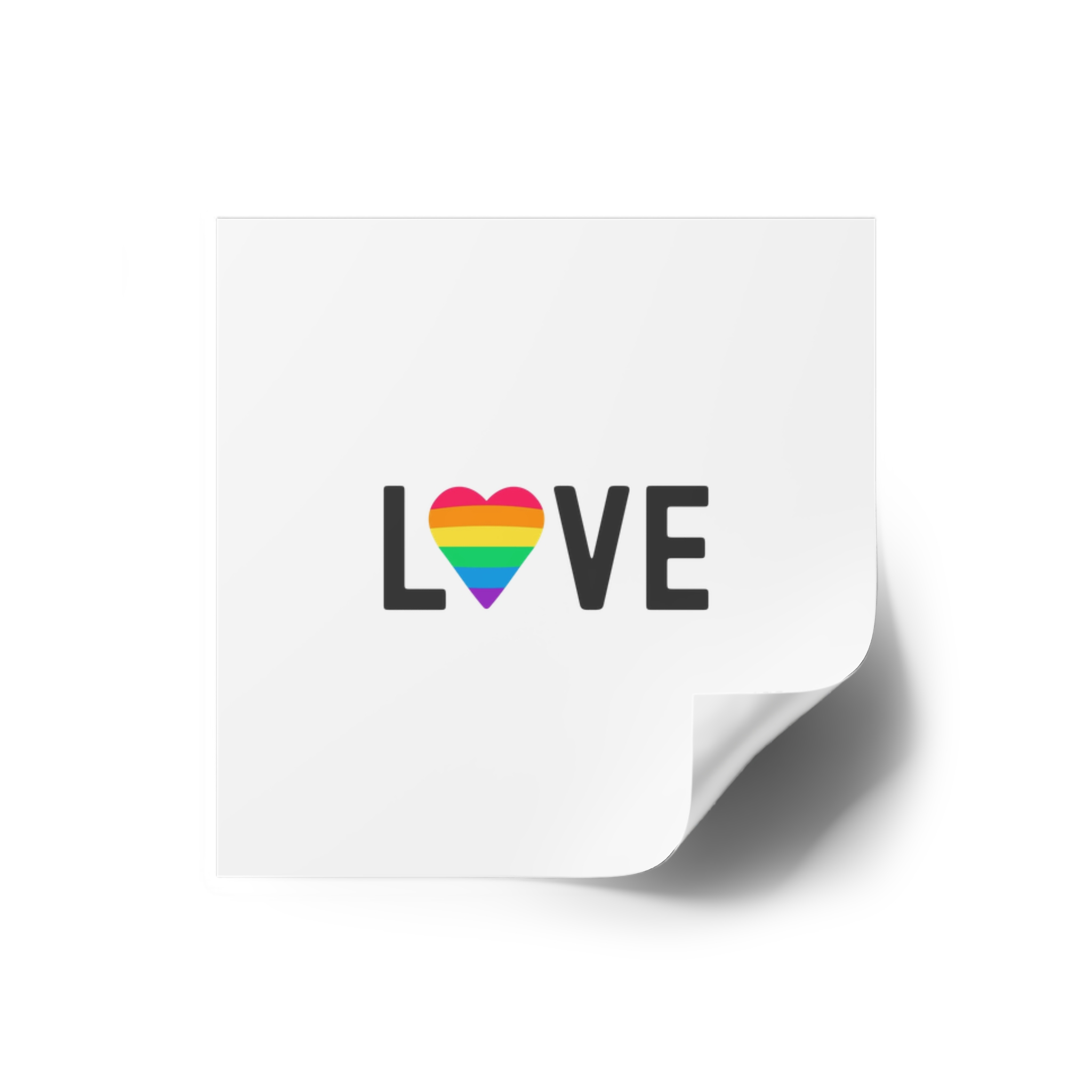 Love Lgbt Rainbow Heart Diversity Love Flag Flat Vector Illustration Laminate Stickers Square - Image 10