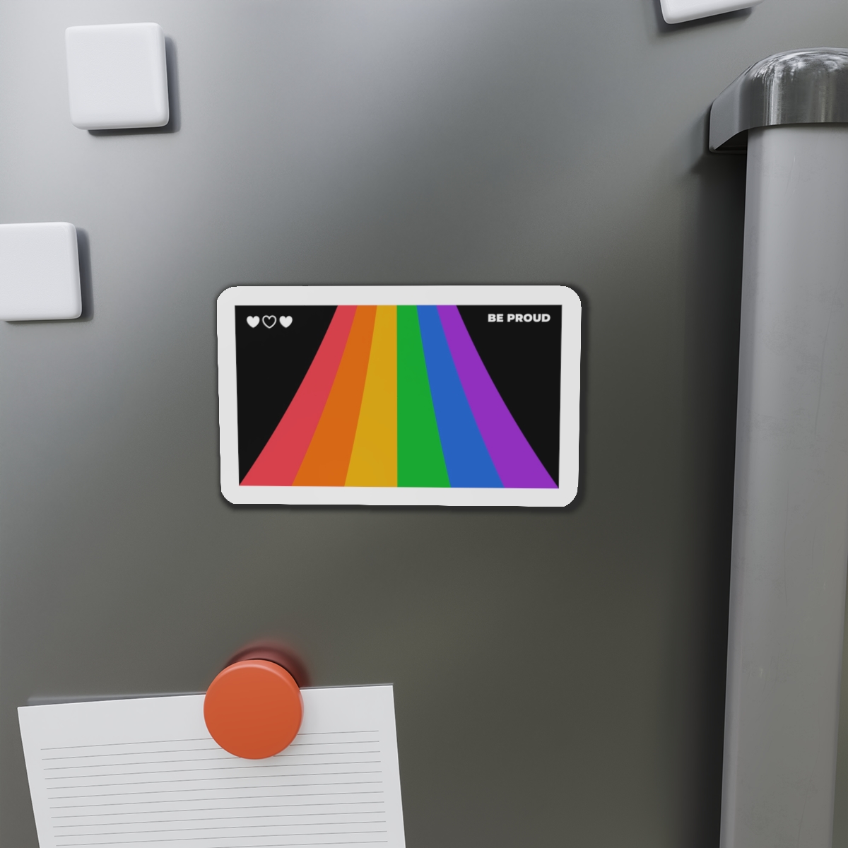 Modern Colorful Pride Zoom Background Die Cut Magnets - Image 11