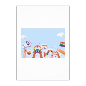 Realistic Background Pride Month Celebration Gift Wrapping Paper Sheets 1pc