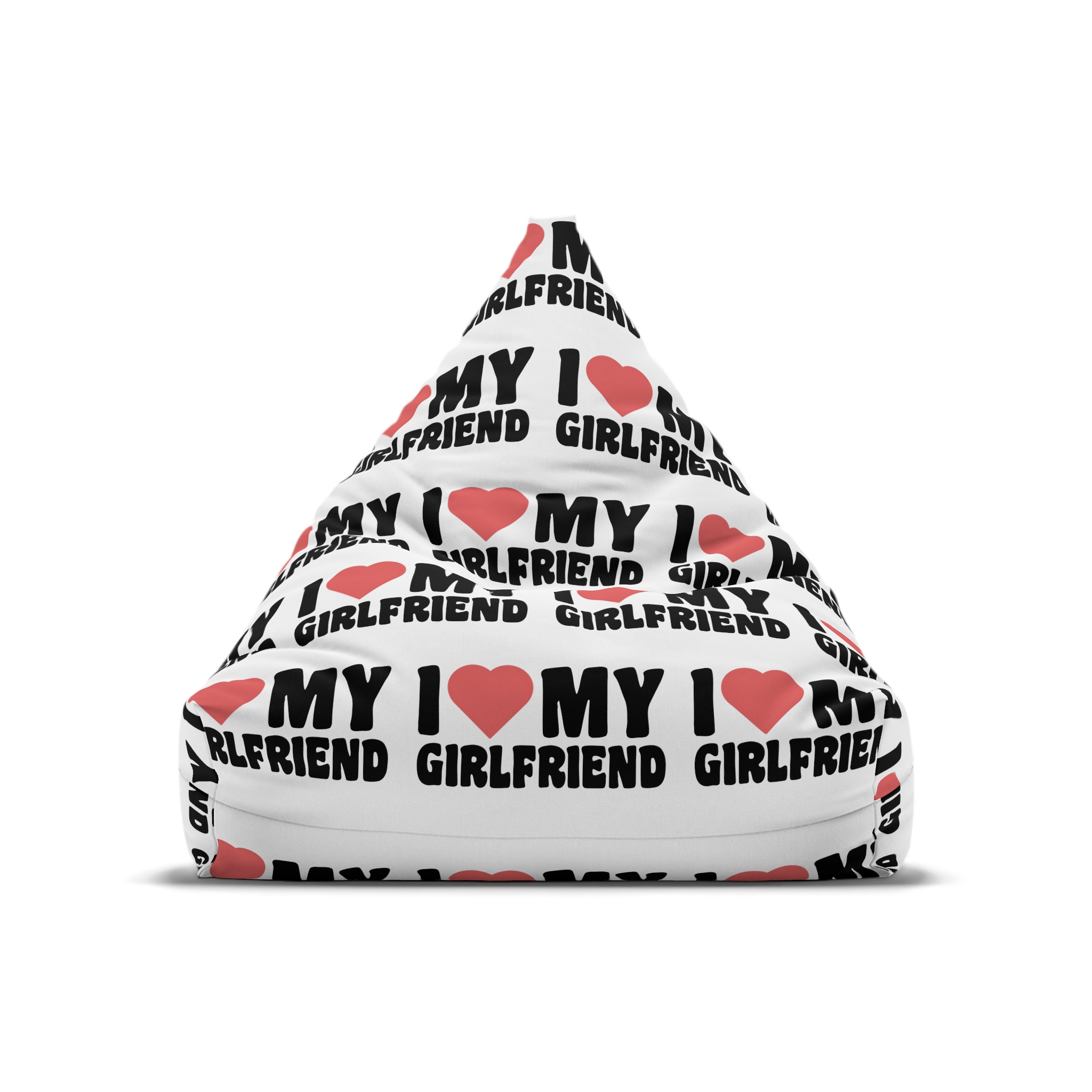 I Love My Girlfriend Iheart My Girlfriend (1) Bean Bag Chair Cover - Image 5